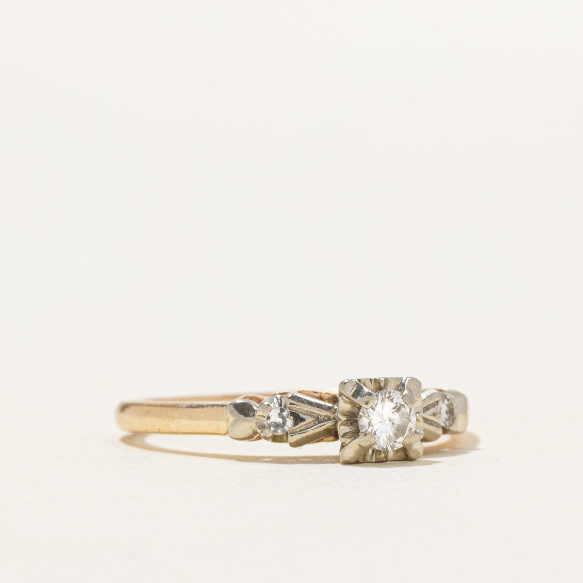 'Birks' Illusion Set Diamond Thin Ring | 0.15ctw | SZ 7