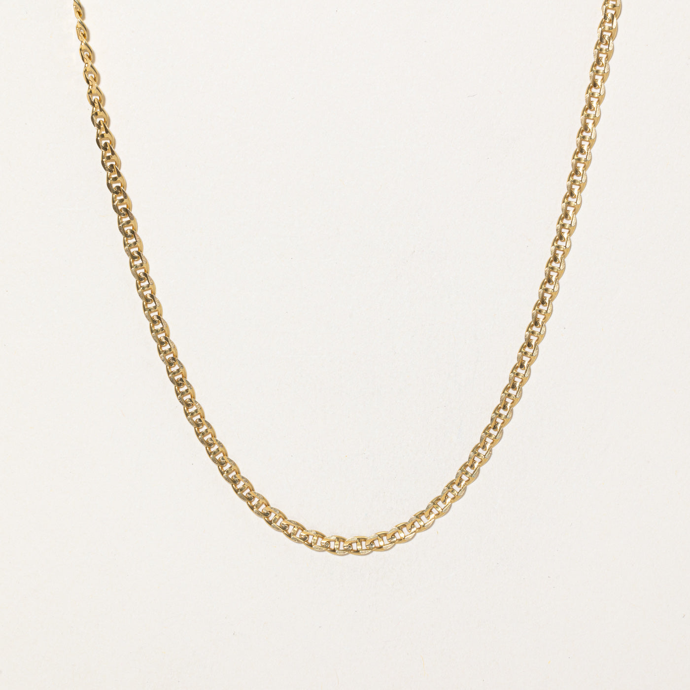 18K Rich Yellow Gold Anchor Chain | 25.5"