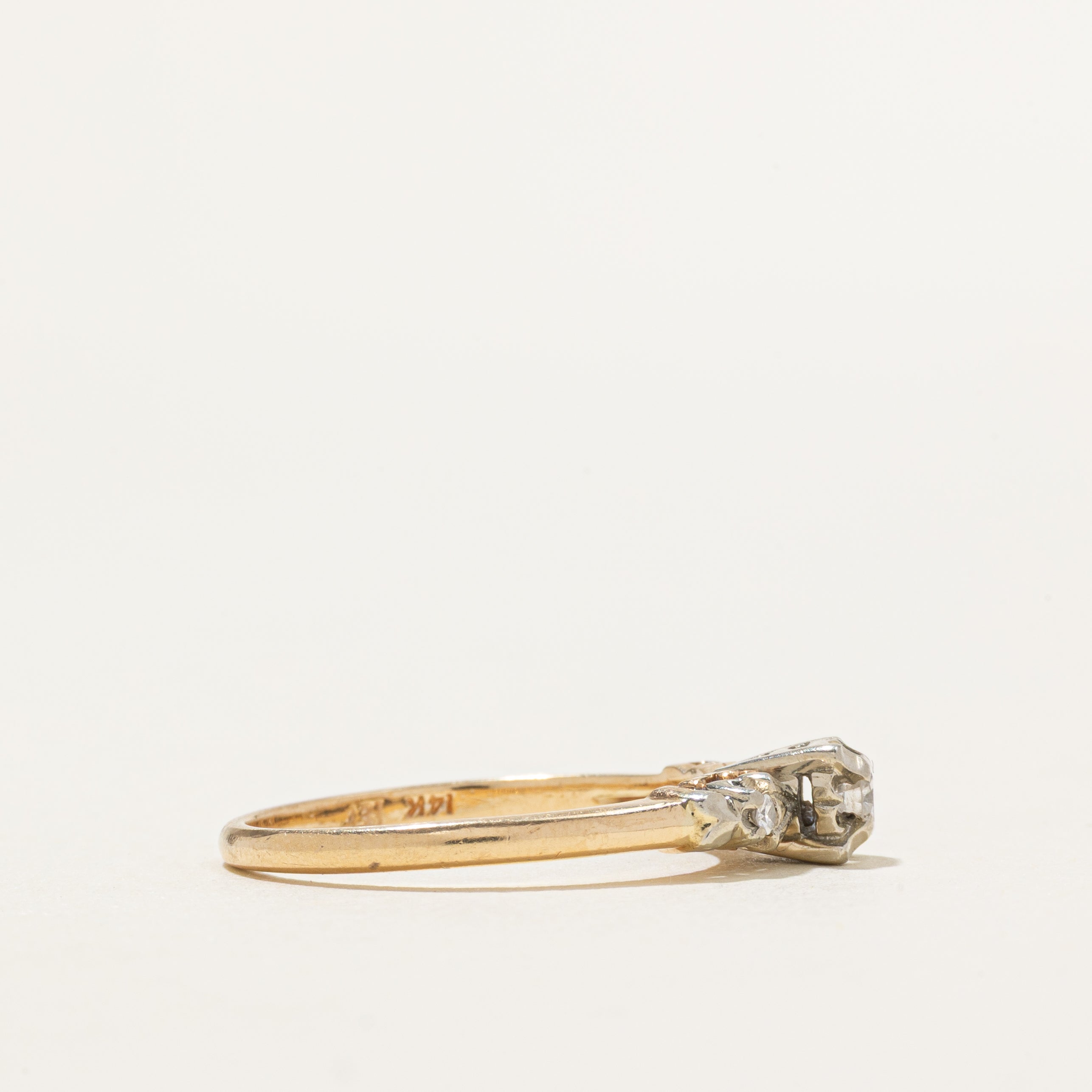 'Birks' Illusion Set Diamond Thin Ring | 0.15ctw | SZ 7