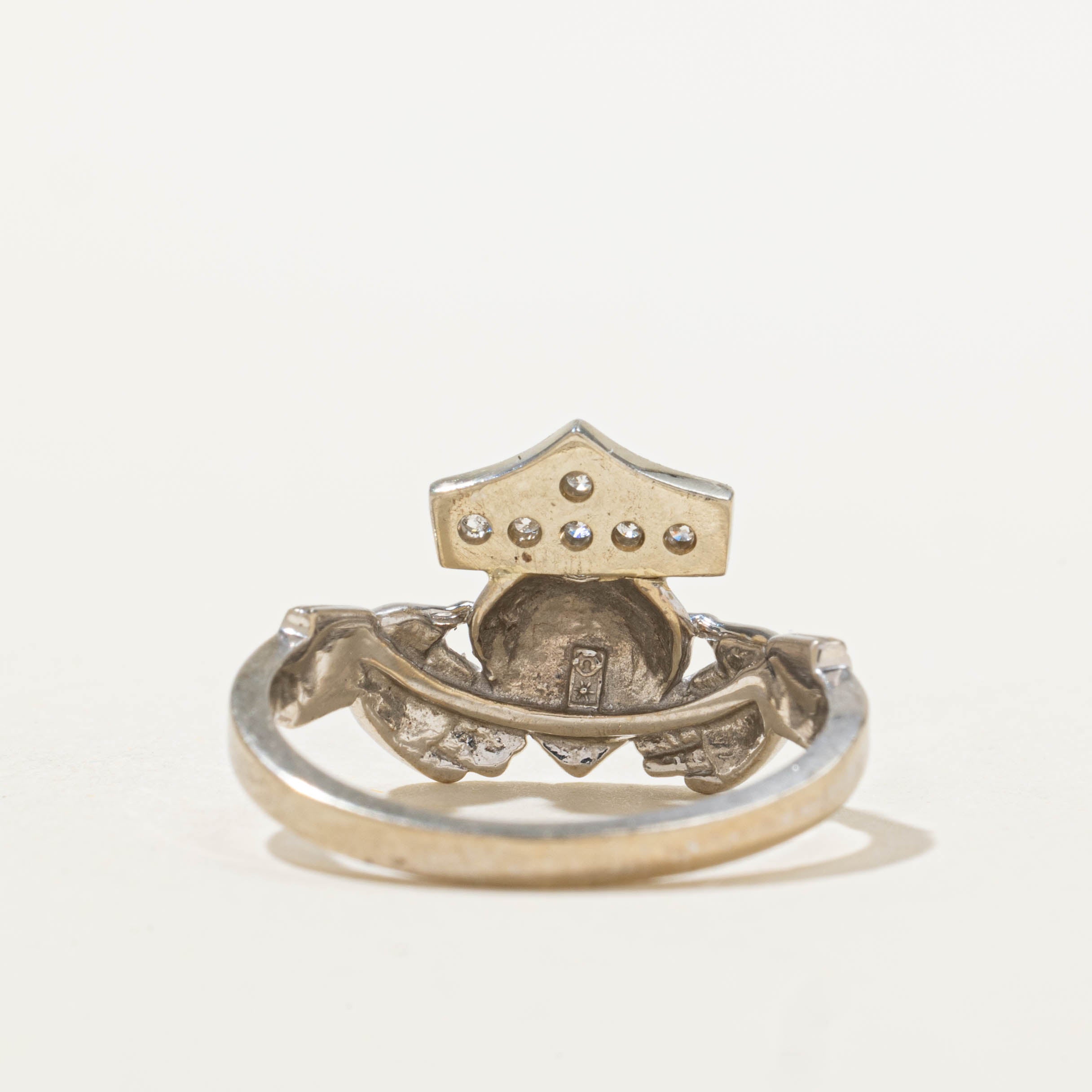 14k Diamond Claddagh Ring | SZ 5.75