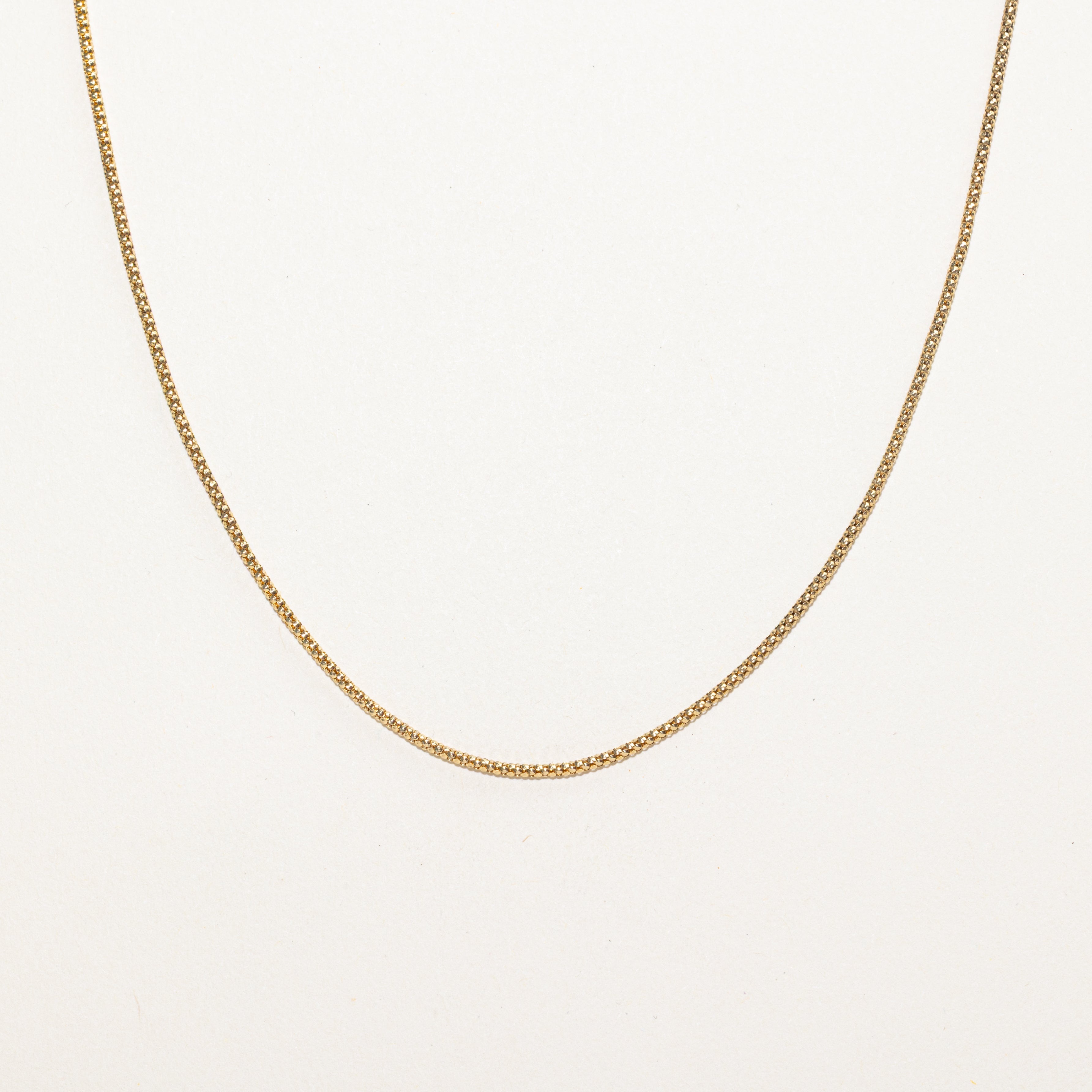 14k Yellow Gold Popcorn Chain | 18"