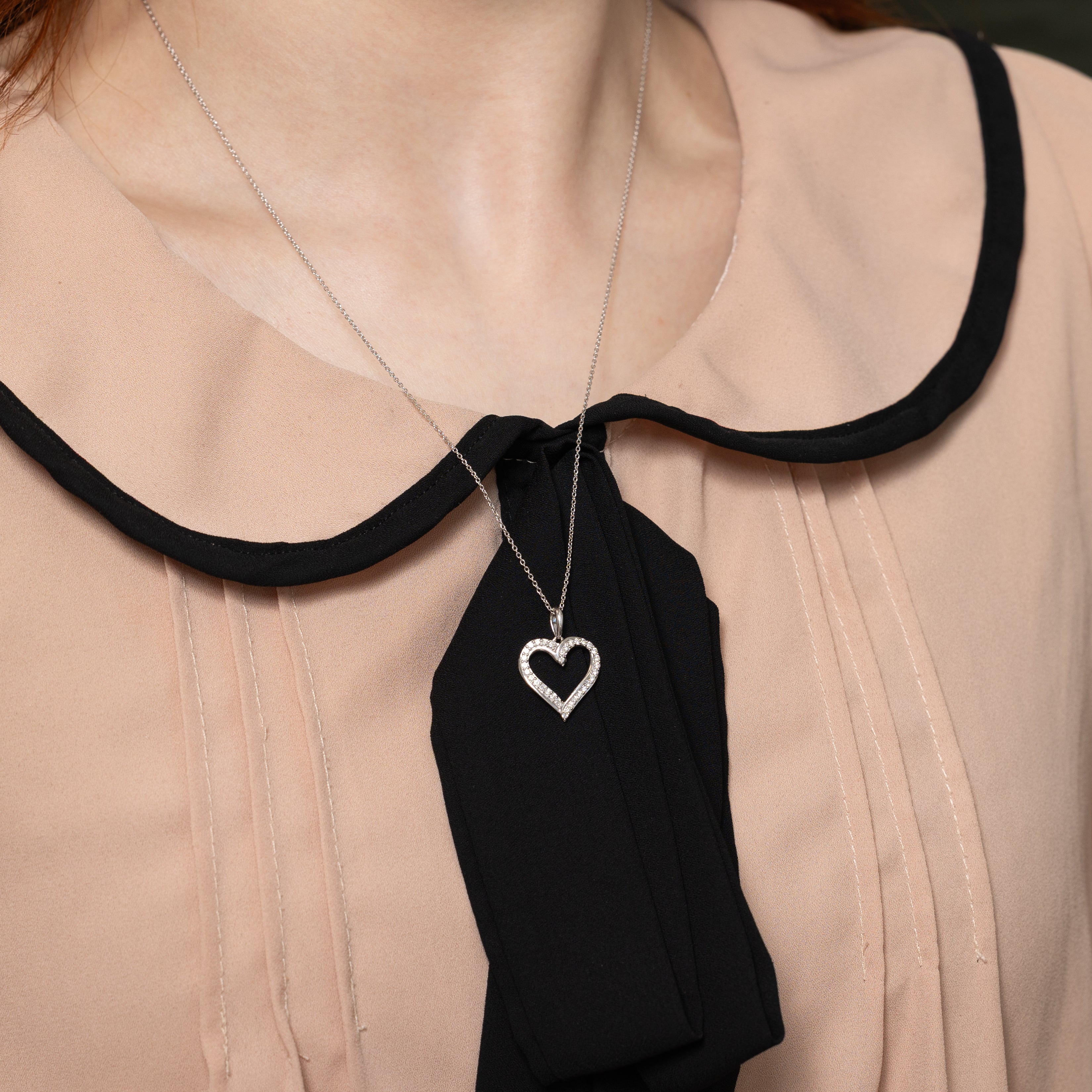 Diamond Heart Pendant Necklace | 0.26ct | 20"