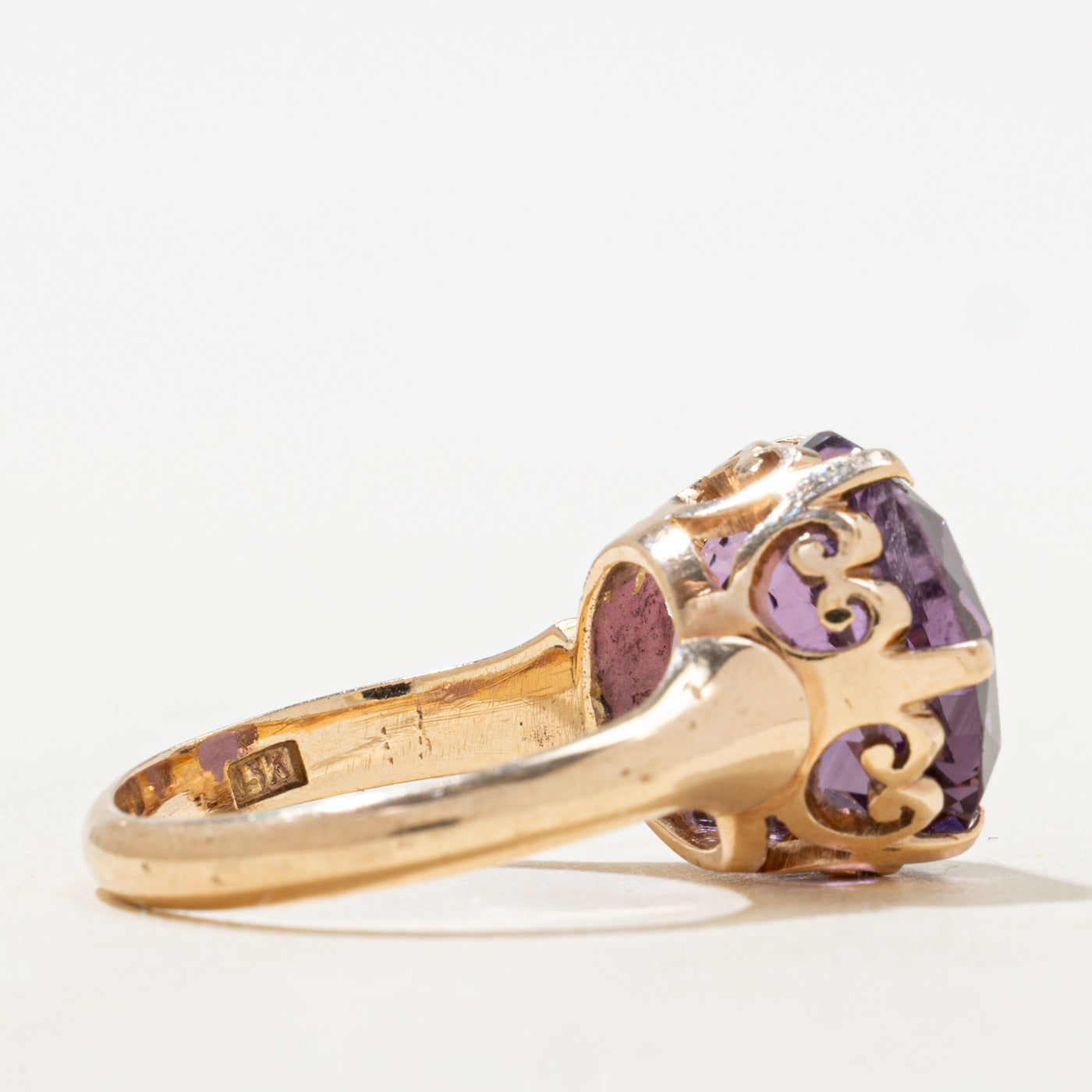 Round Cut Amethyst Cocktail Ring | 9.48ct | SZ 8.5