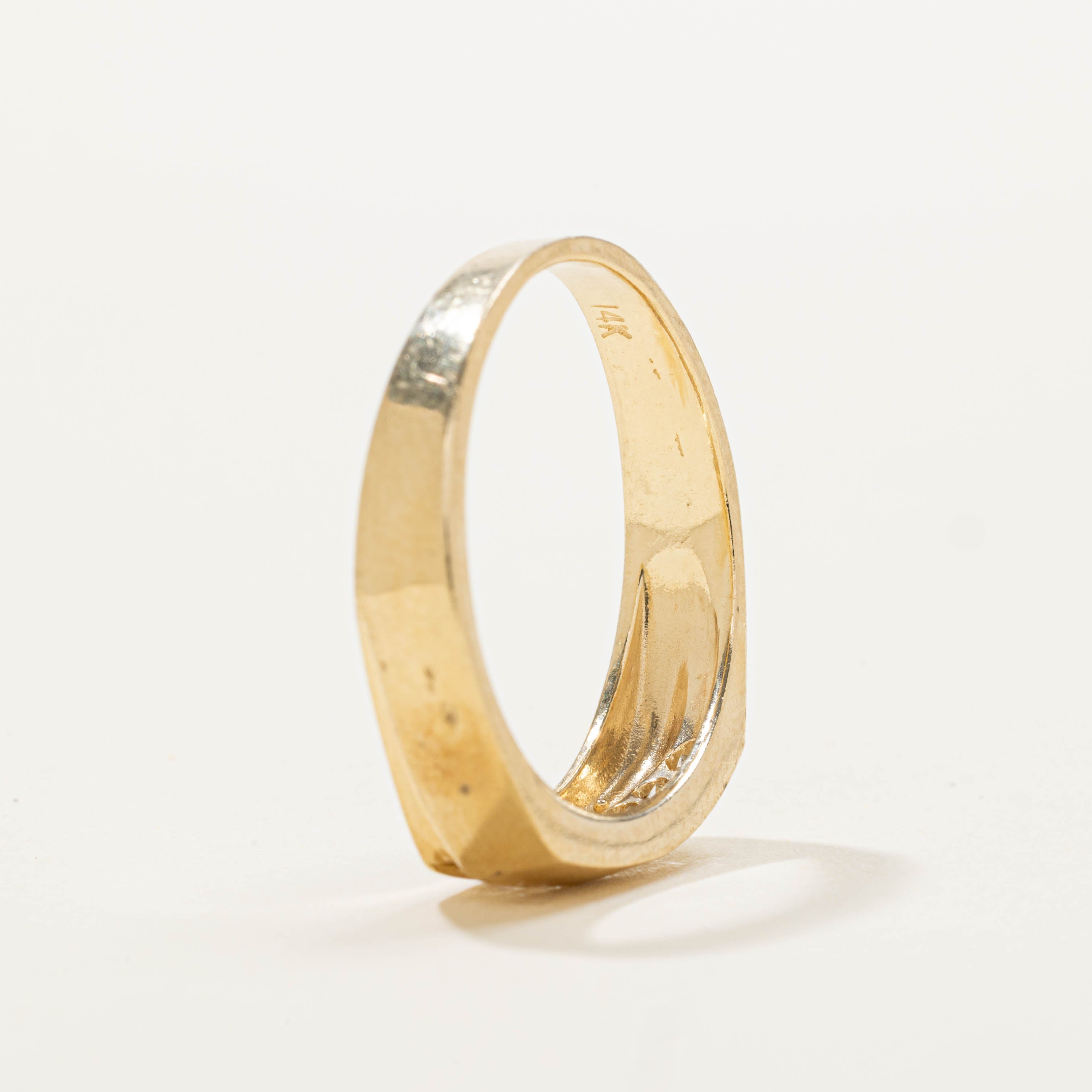 14k Diagonal Channel Set Diamond Band | SZ 10