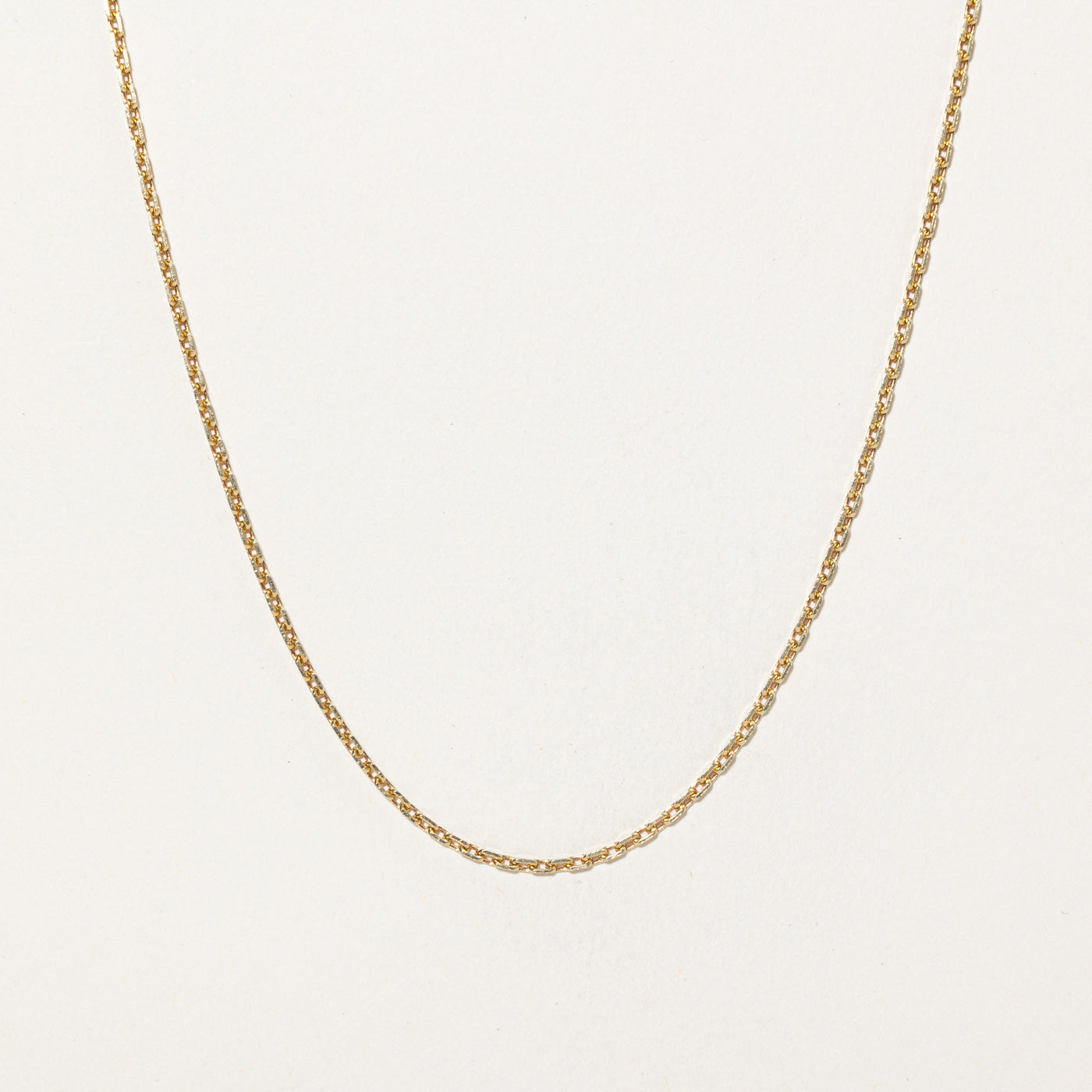 Italian 18K Yellow Gold Cable Link Chain | 16"