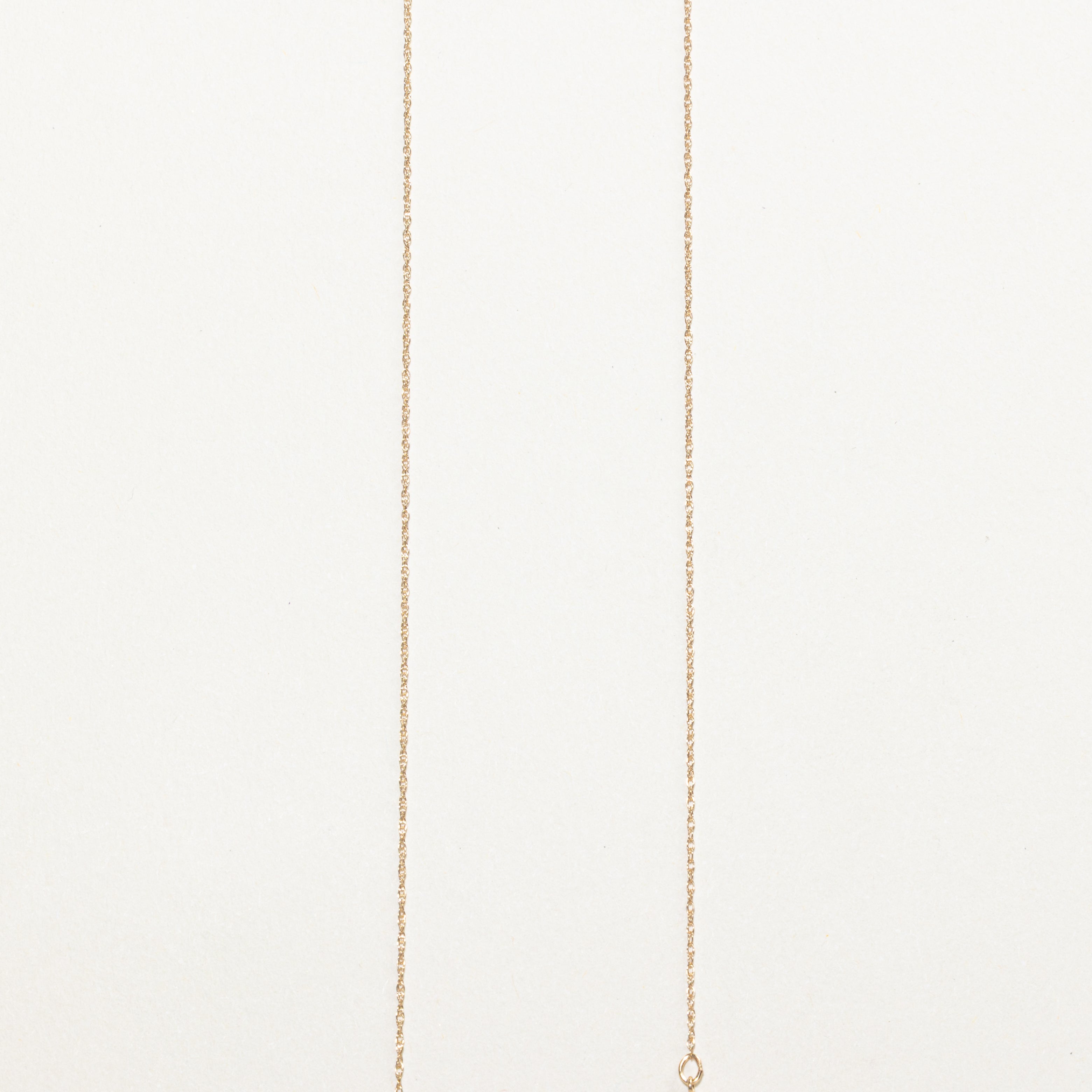 Yellow Gold Solitaire Diamond Pendant Necklace | 0.14ct | 18"