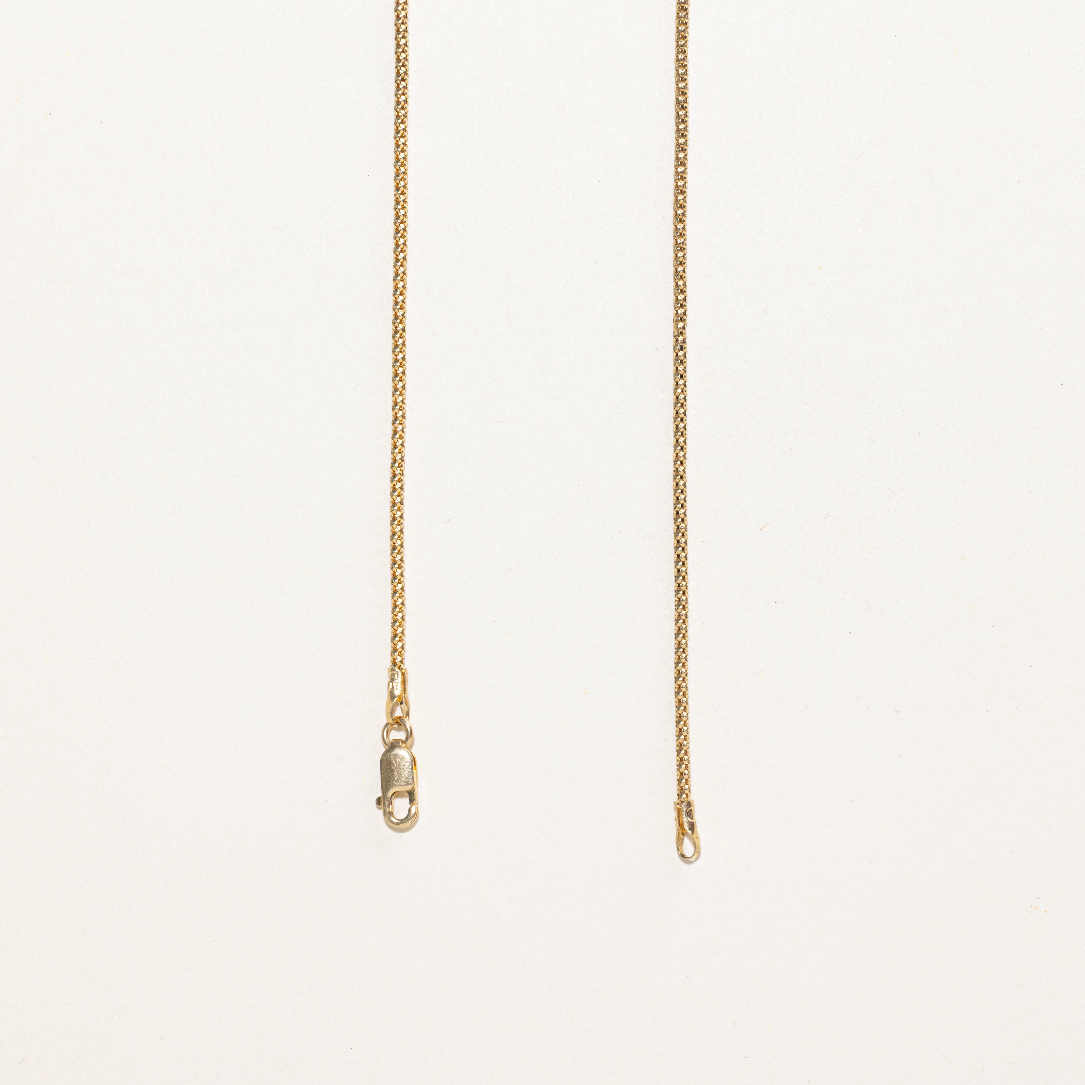 14k Yellow Gold Popcorn Chain | 18"