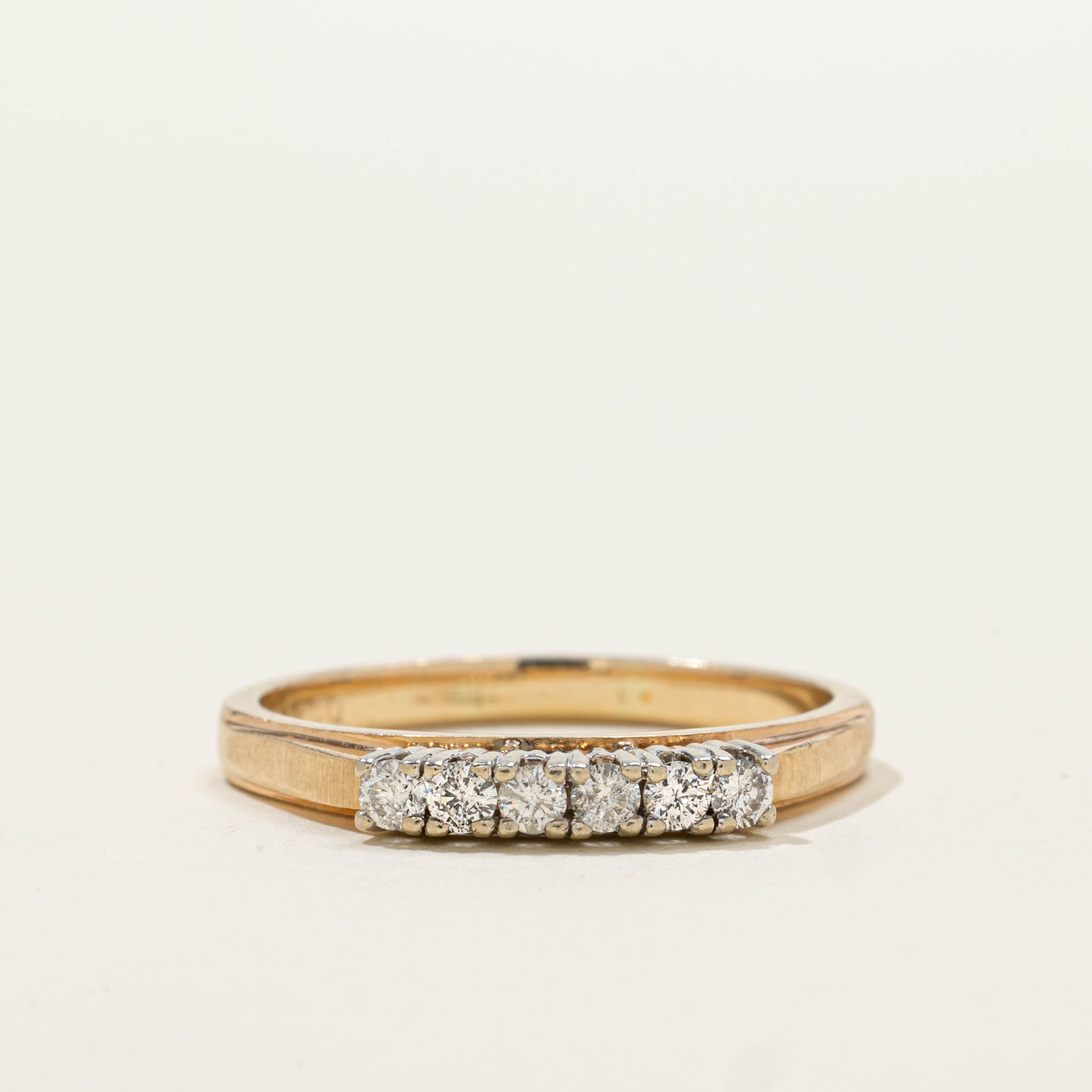 14k Six Stone Diamond Band | SZ 8.5