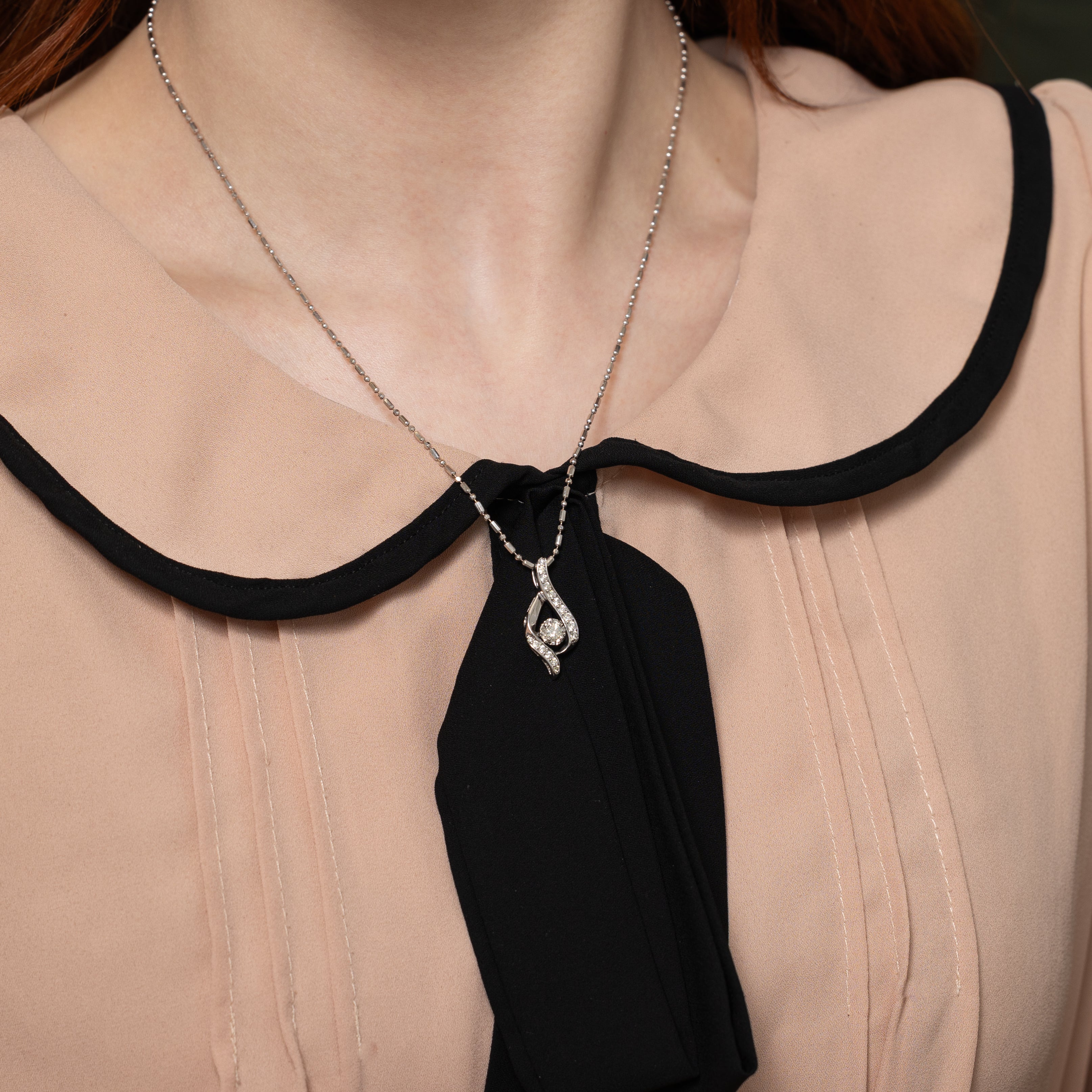 White Gold Diamond Pendant Necklace | 0.37ct | 18"