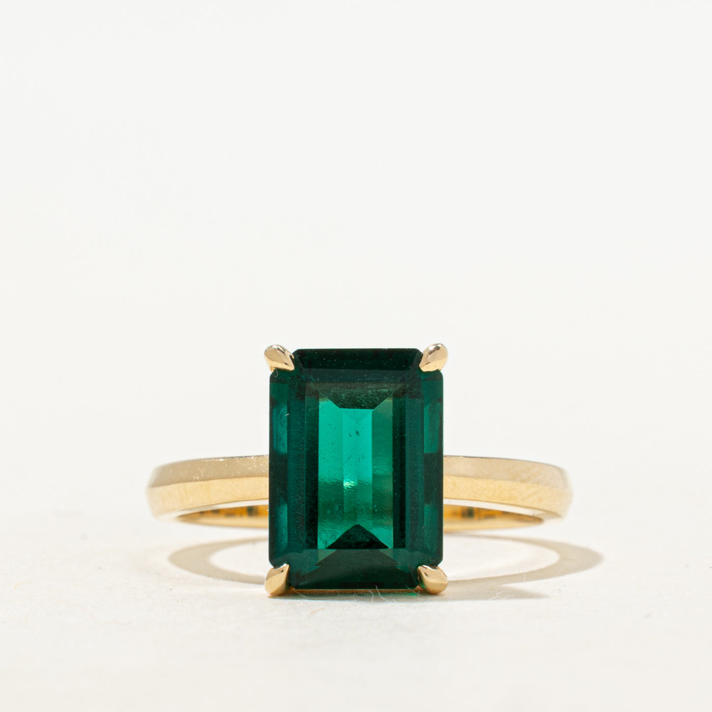 Synthetic Emerald Cocktail Ring | 3.05ct | SZ 7