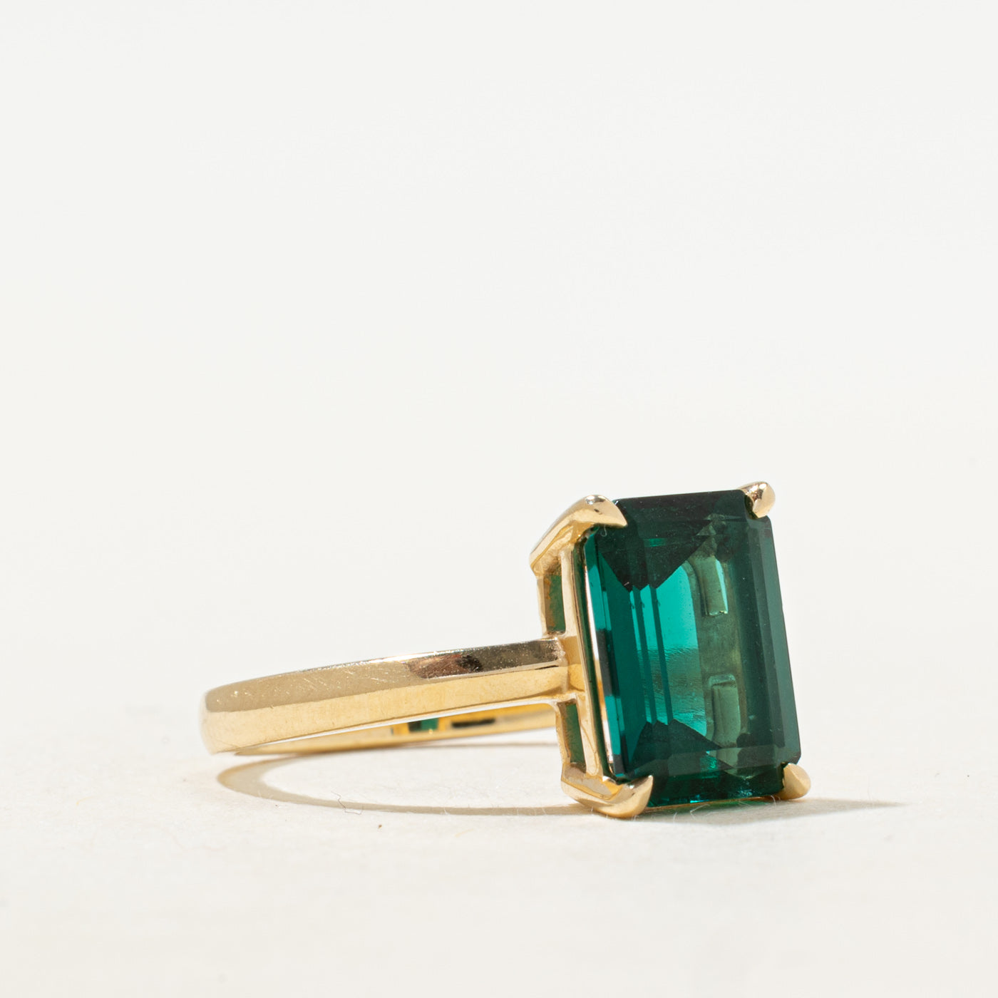 Synthetic Emerald Cocktail Ring | 3.05ct | SZ 7
