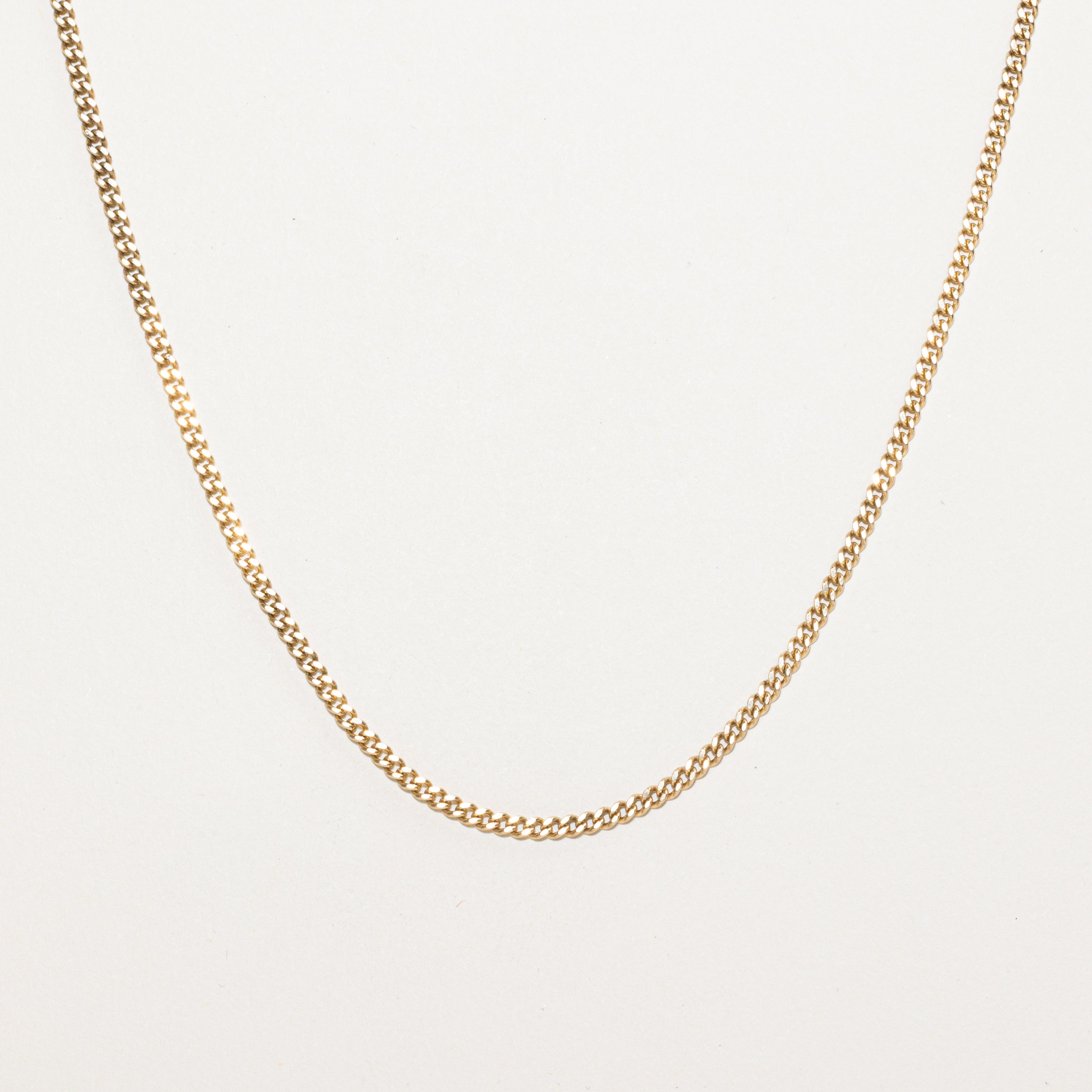 10k Yellow Gold Curb Link Chain | 20"