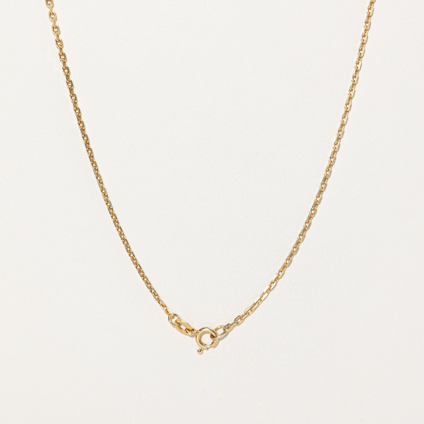 Italian 18K Yellow Gold Cable Link Chain | 16"