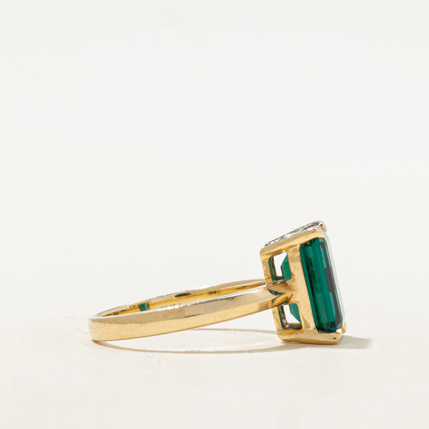 Synthetic Emerald Cocktail Ring | 3.05ct | SZ 7