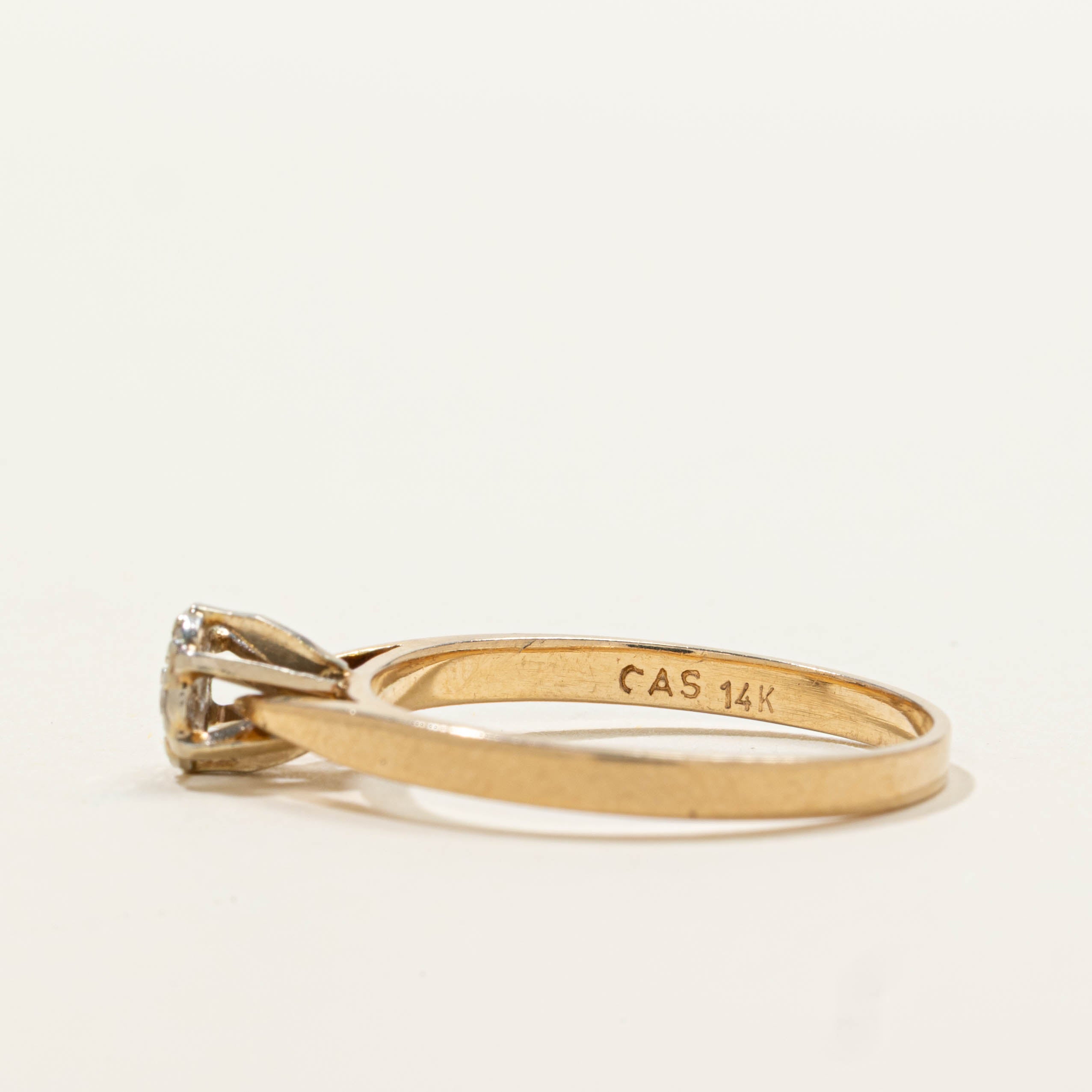 14k Diamond Circle Cluster Ring | SZ 8
