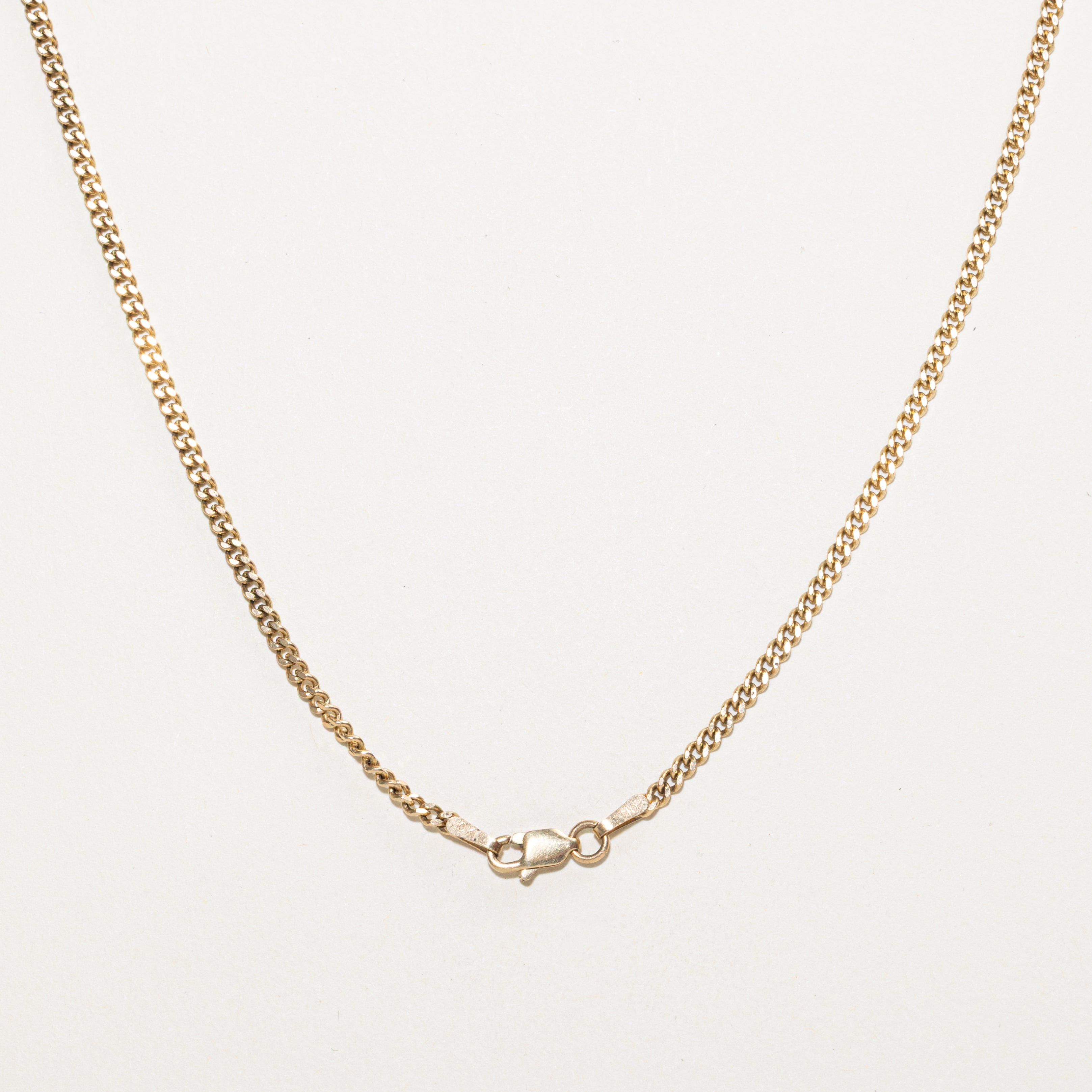 10k Yellow Gold Curb Link Chain | 20"
