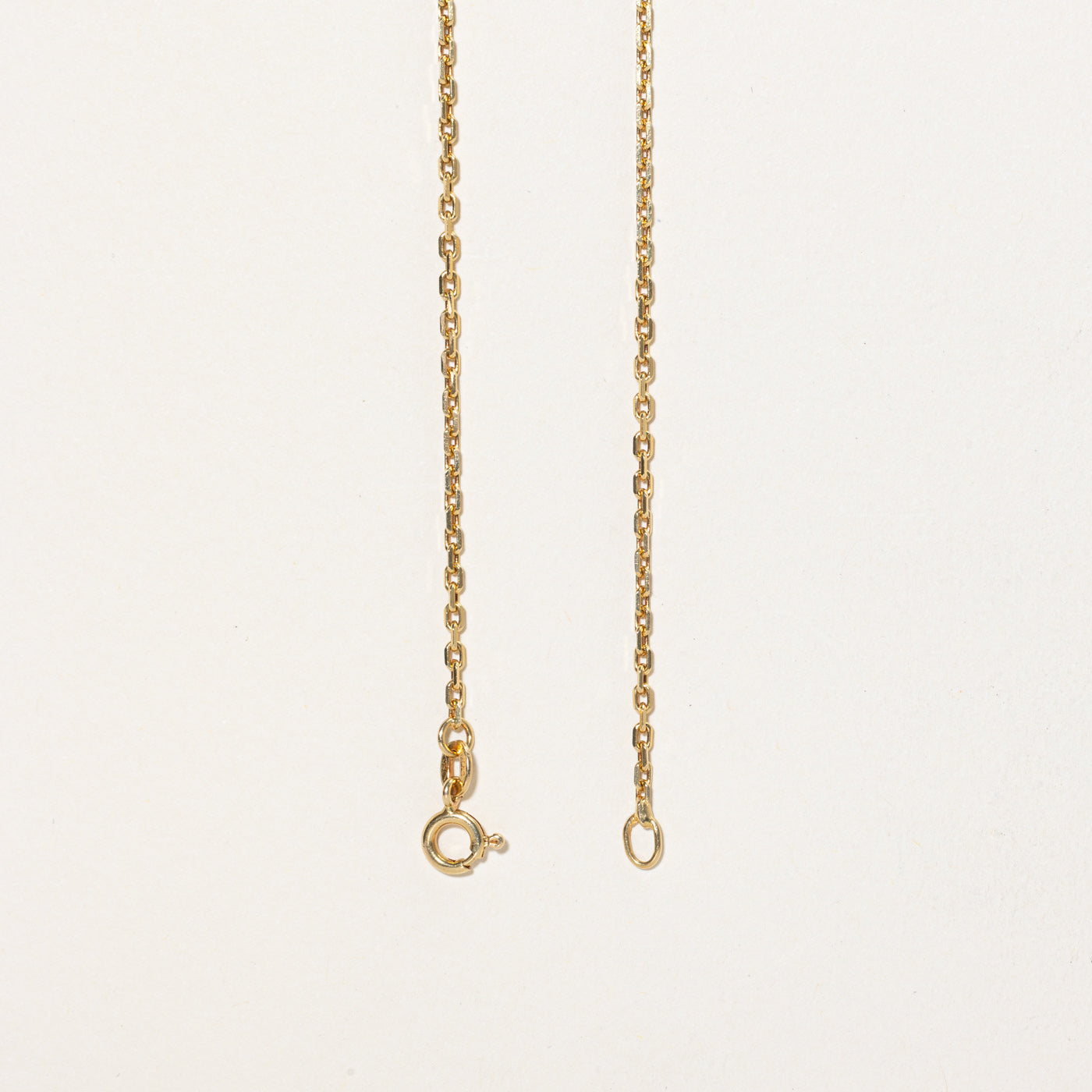 Italian 18K Yellow Gold Cable Link Chain | 16"