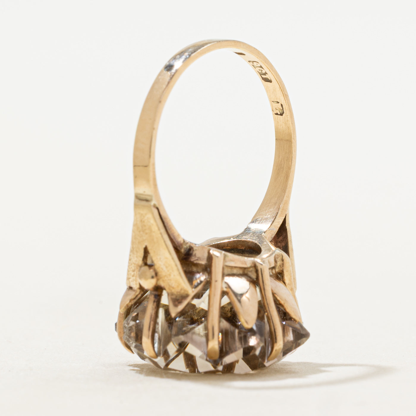 Smoky Quartz Floral Cocktail Ring | 9.54ct | SZ 5.75