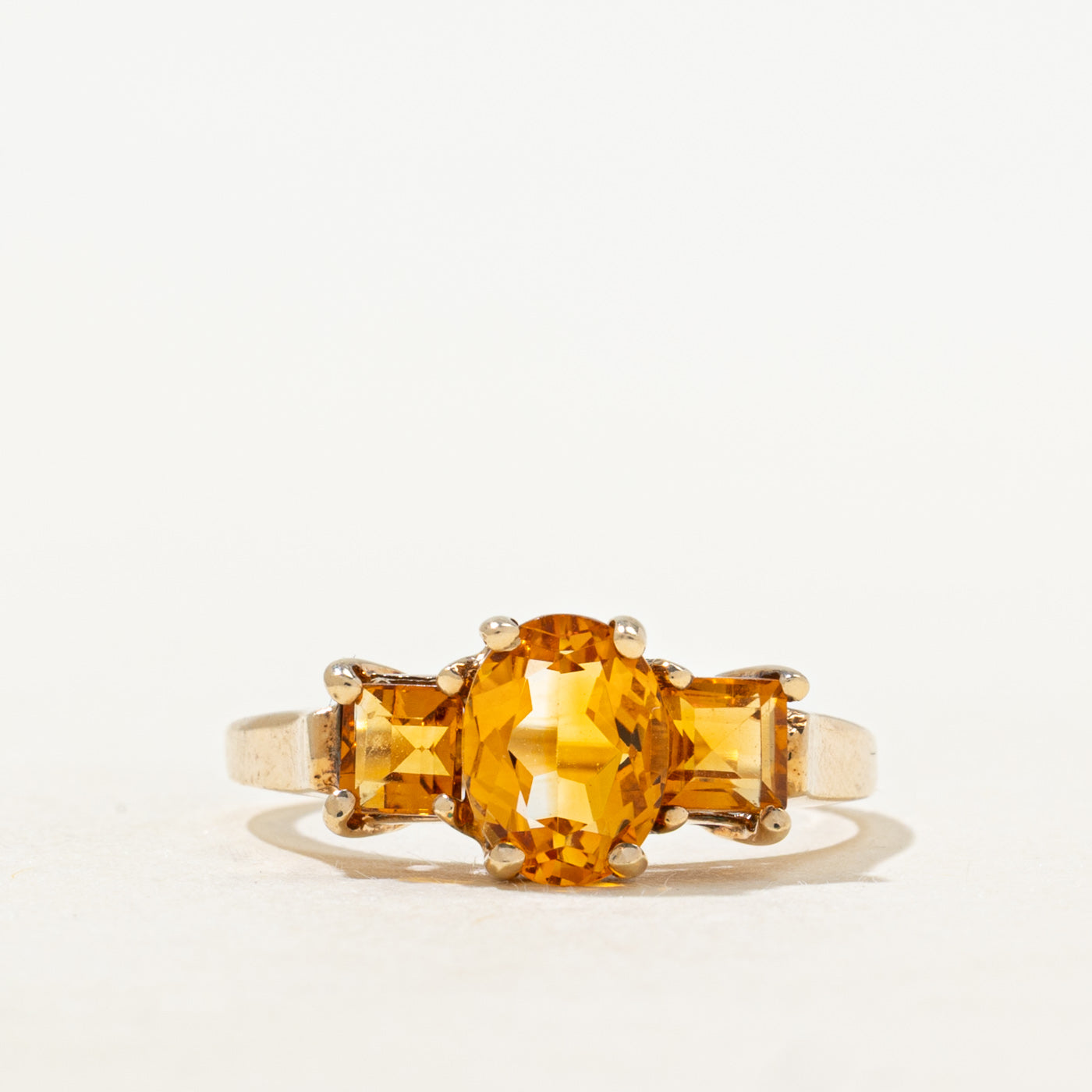Three Stone Citrine Ring | 1.60ctw | SZ 8