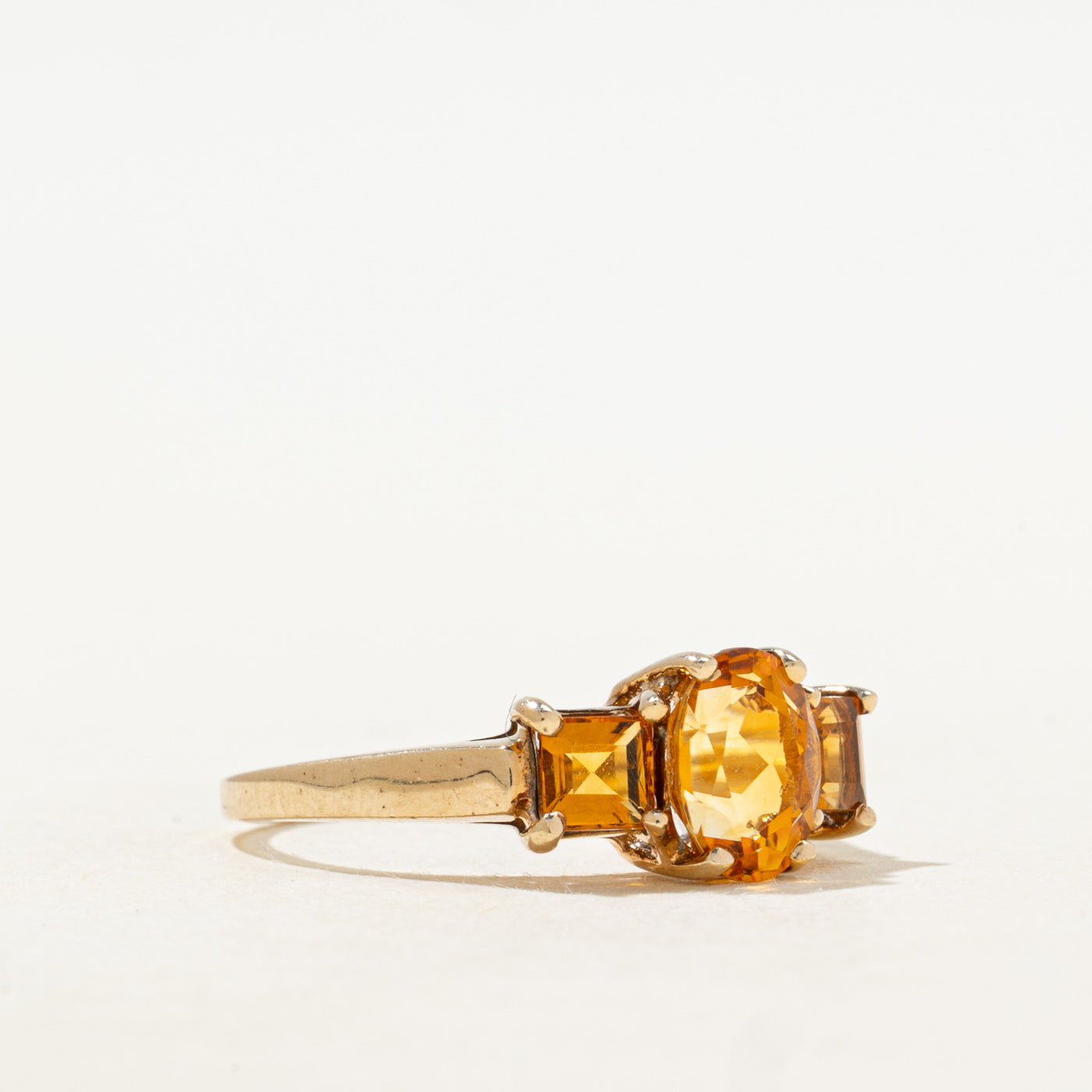 Three Stone Citrine Ring | 1.60ctw | SZ 8