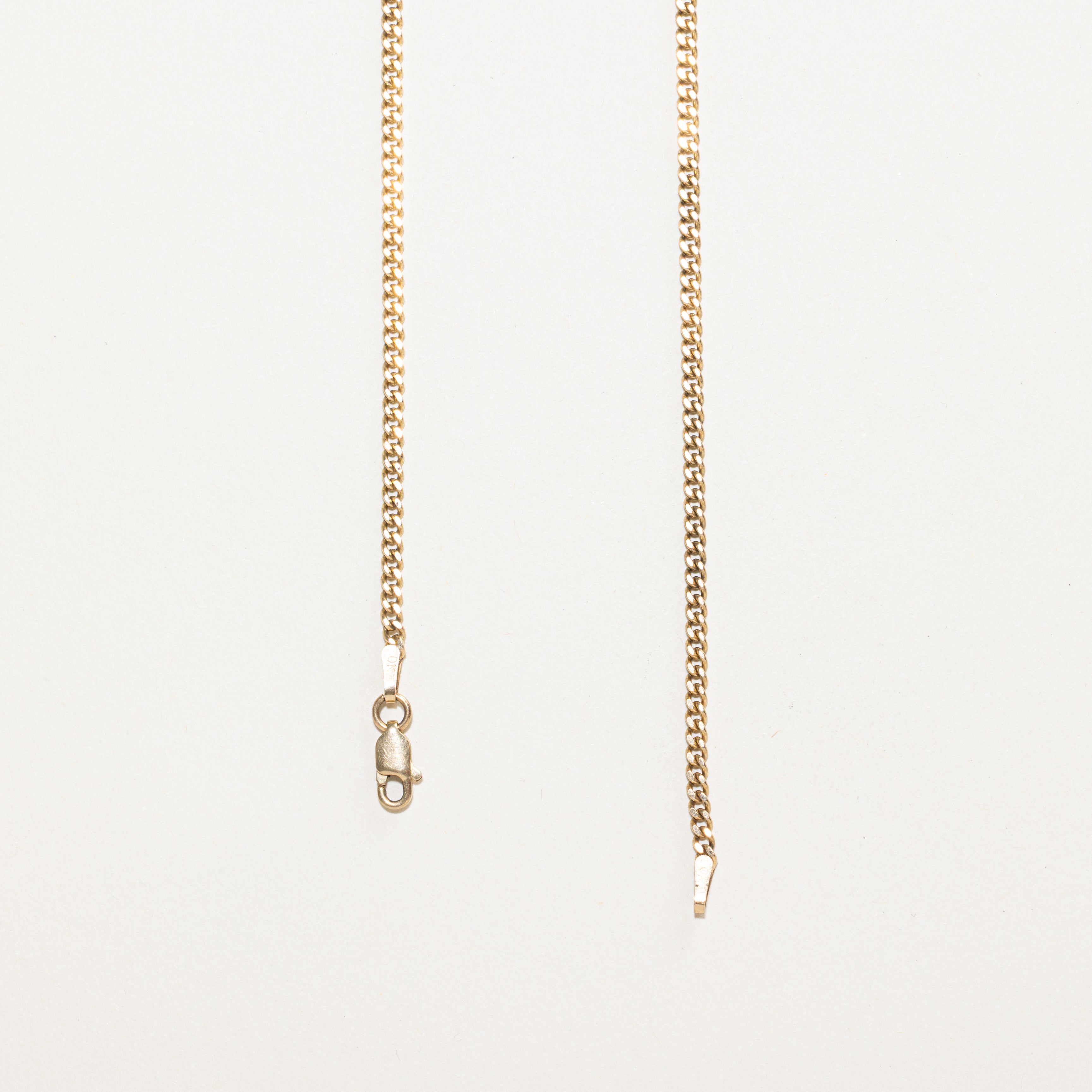 10k Yellow Gold Curb Link Chain | 20"