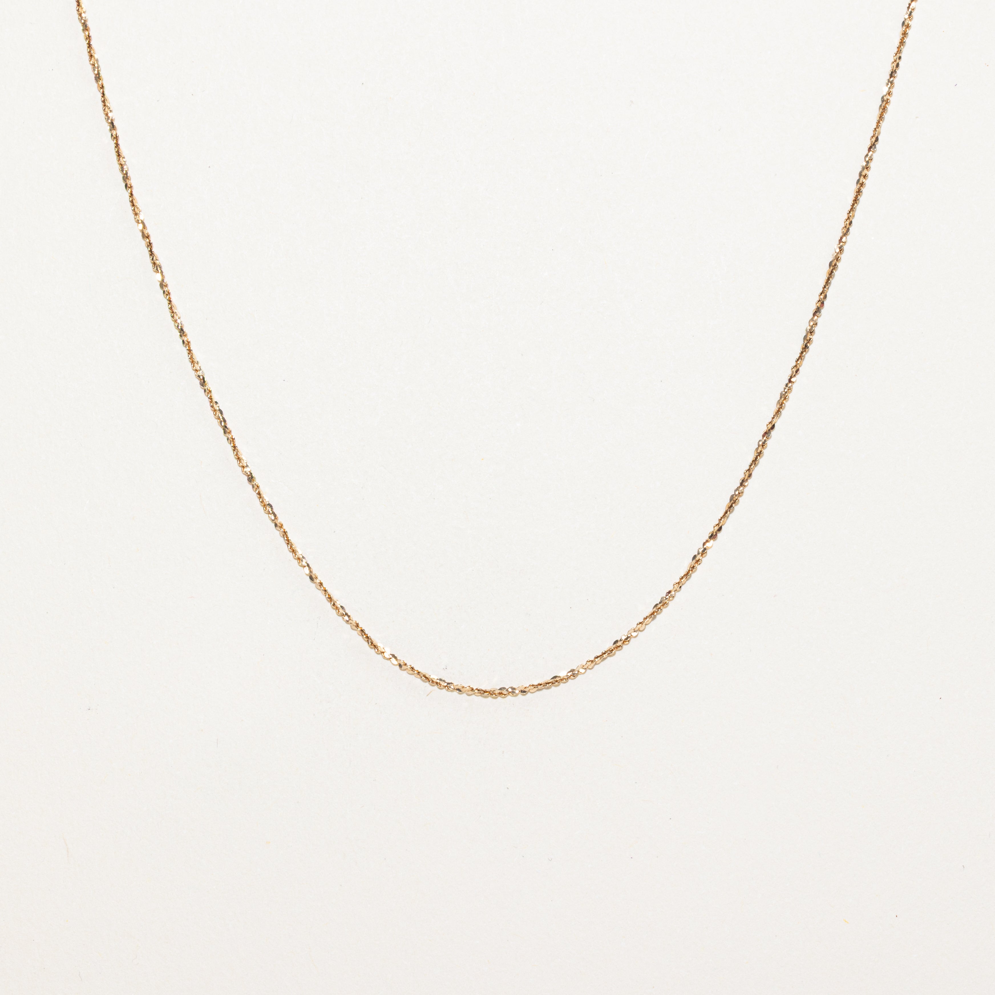 Chaîne en or jaune 10 carats à motif pépites | 51 cm