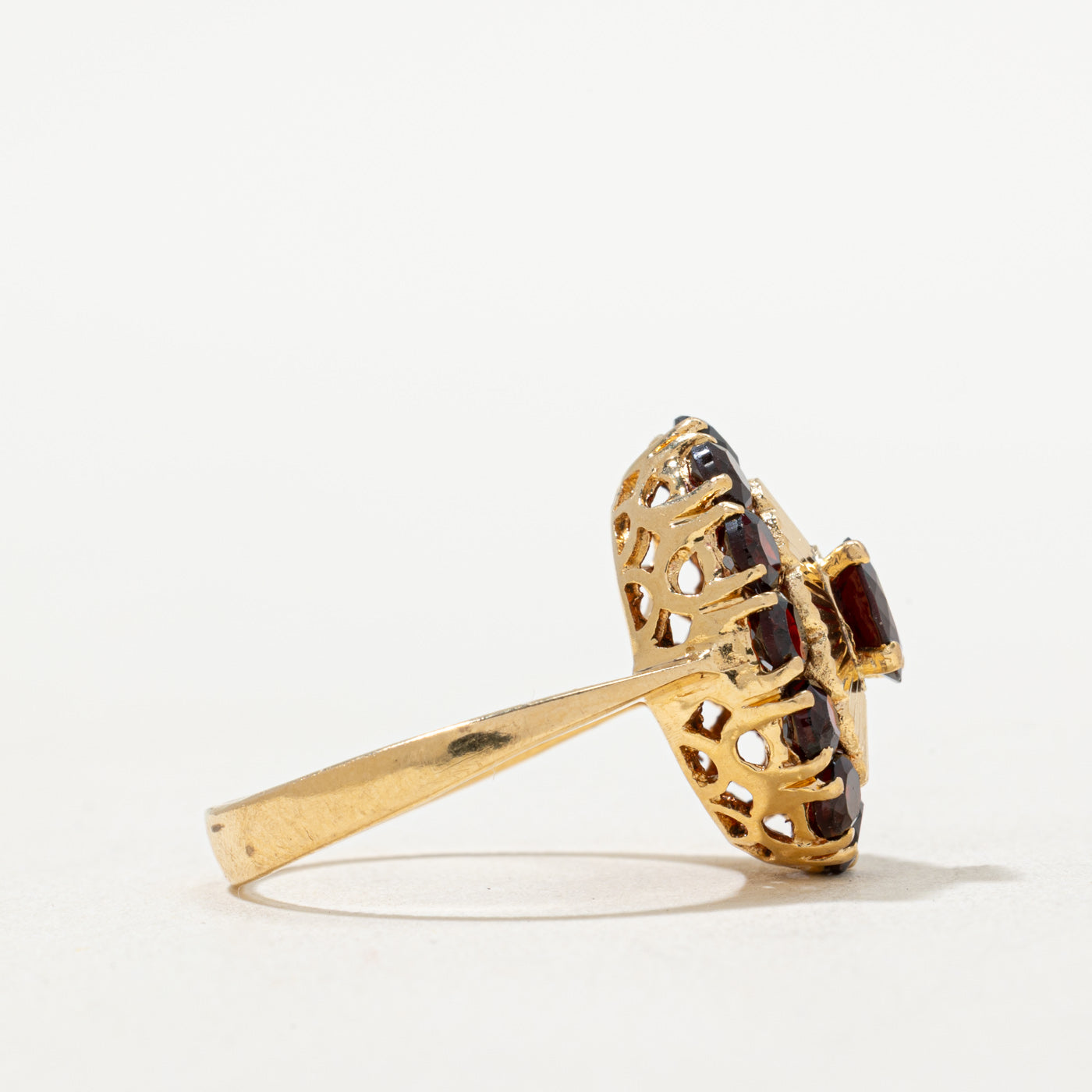 Garnet Oval Shaped Cocktail Ring | 1.95ctw | SZ 7.25