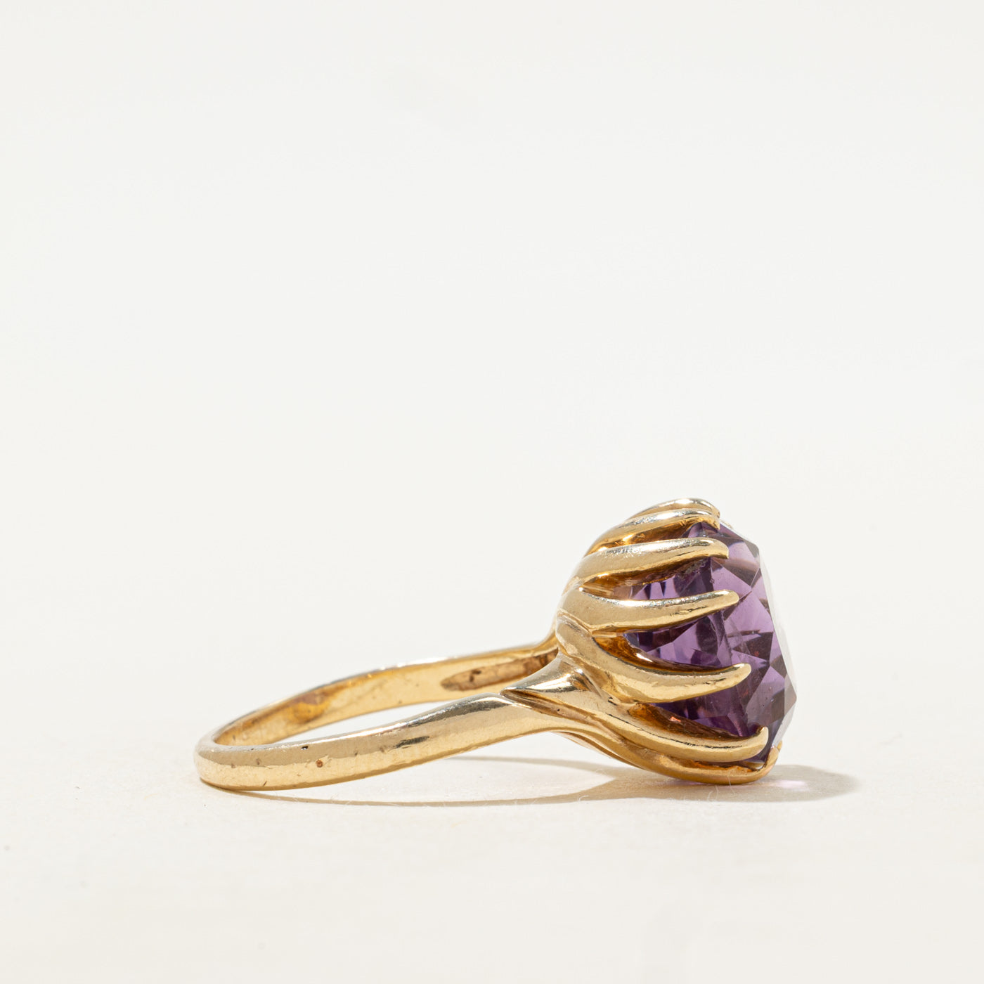 Round Cut Amethyst Cocktail Ring | 5.12ct | SZ 5.75