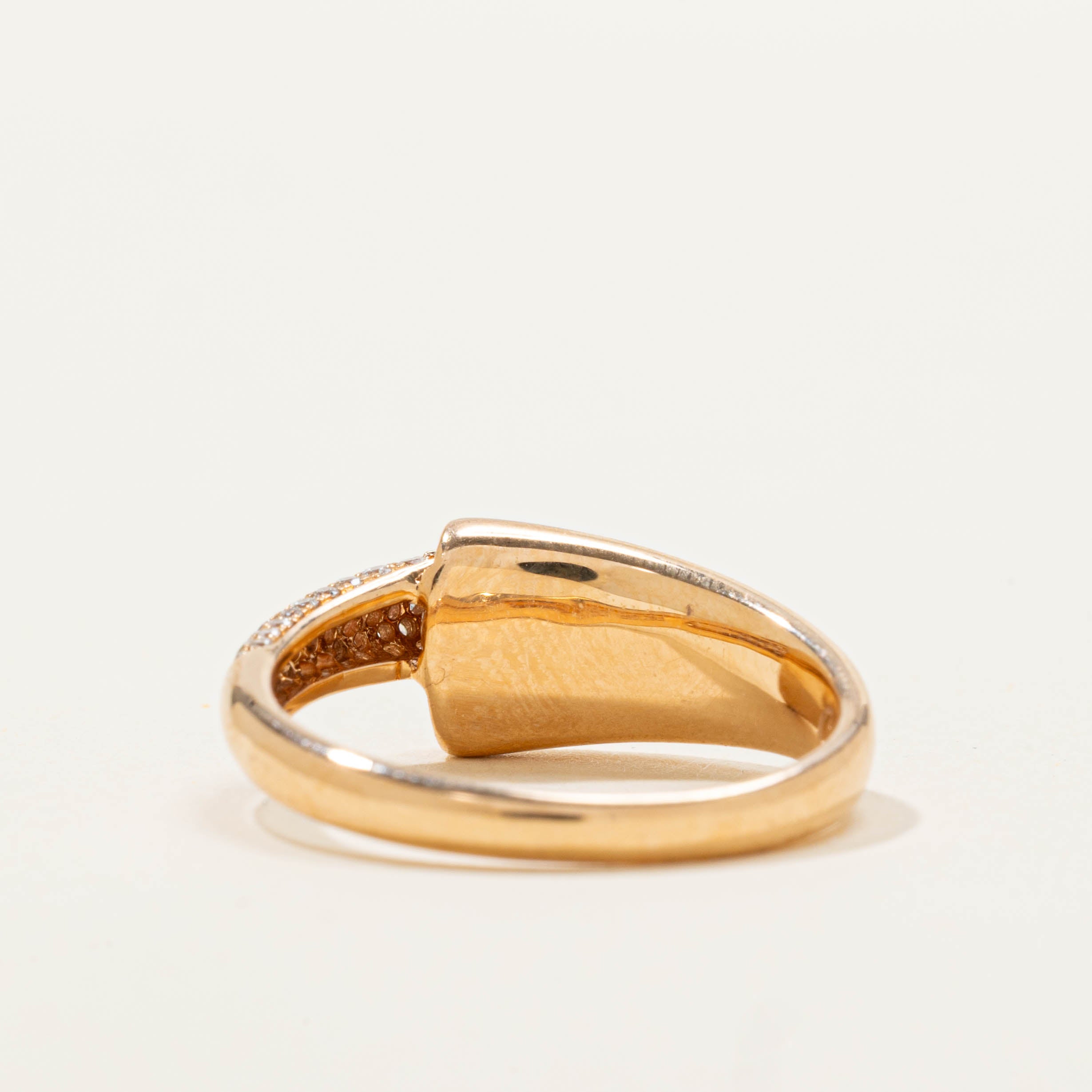 18k Pavé Set Diamond Abstract Ring | SZ 6