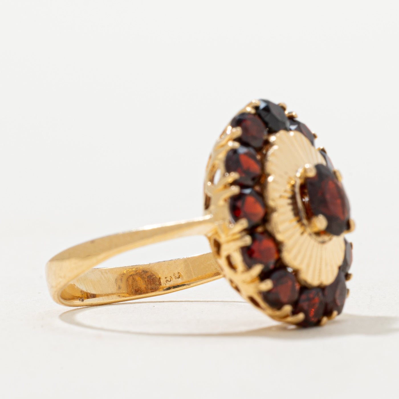 Garnet Oval Shaped Cocktail Ring | 1.95ctw | SZ 7.25