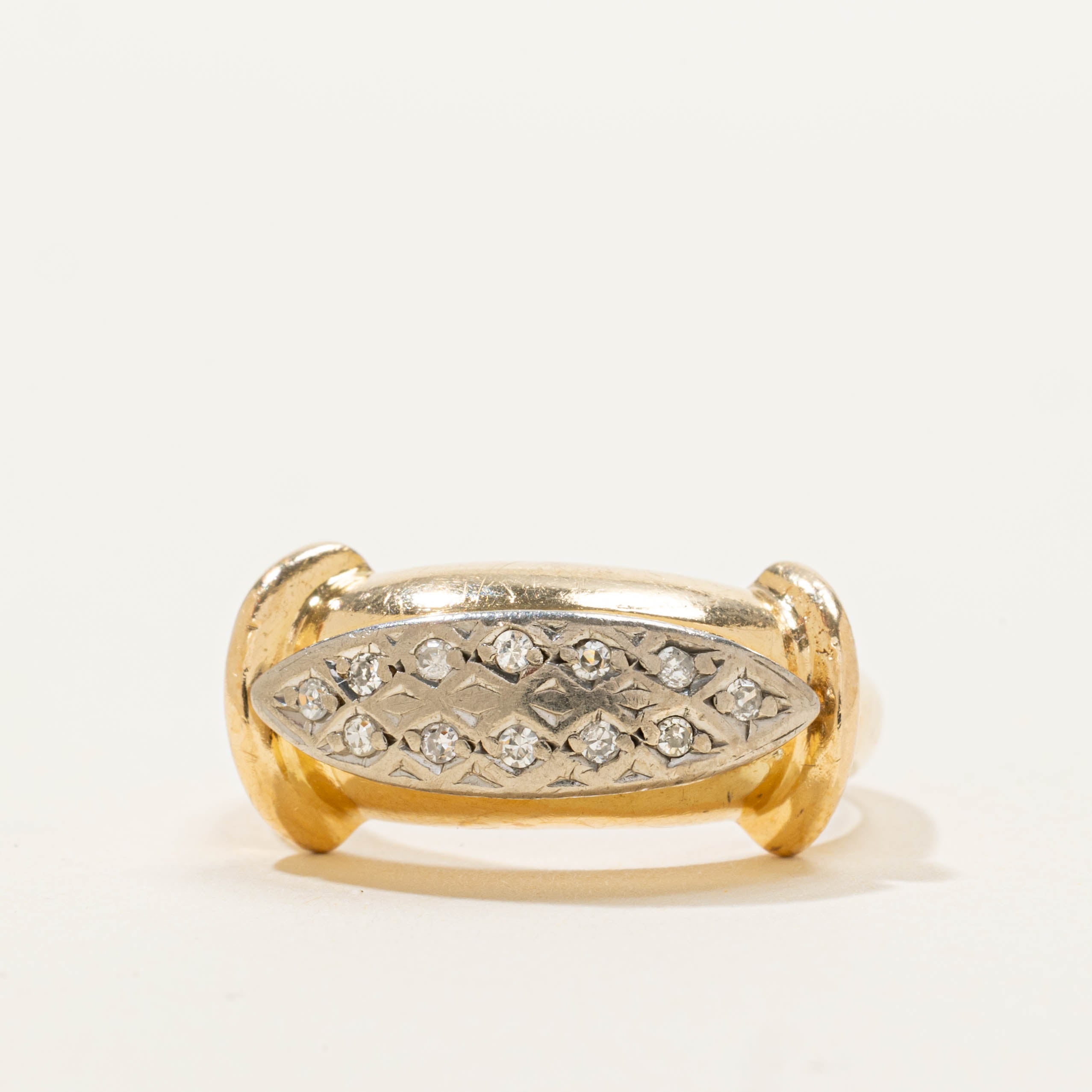 18k Diamond Marquise Cluster Design Ring | SZ 7.25