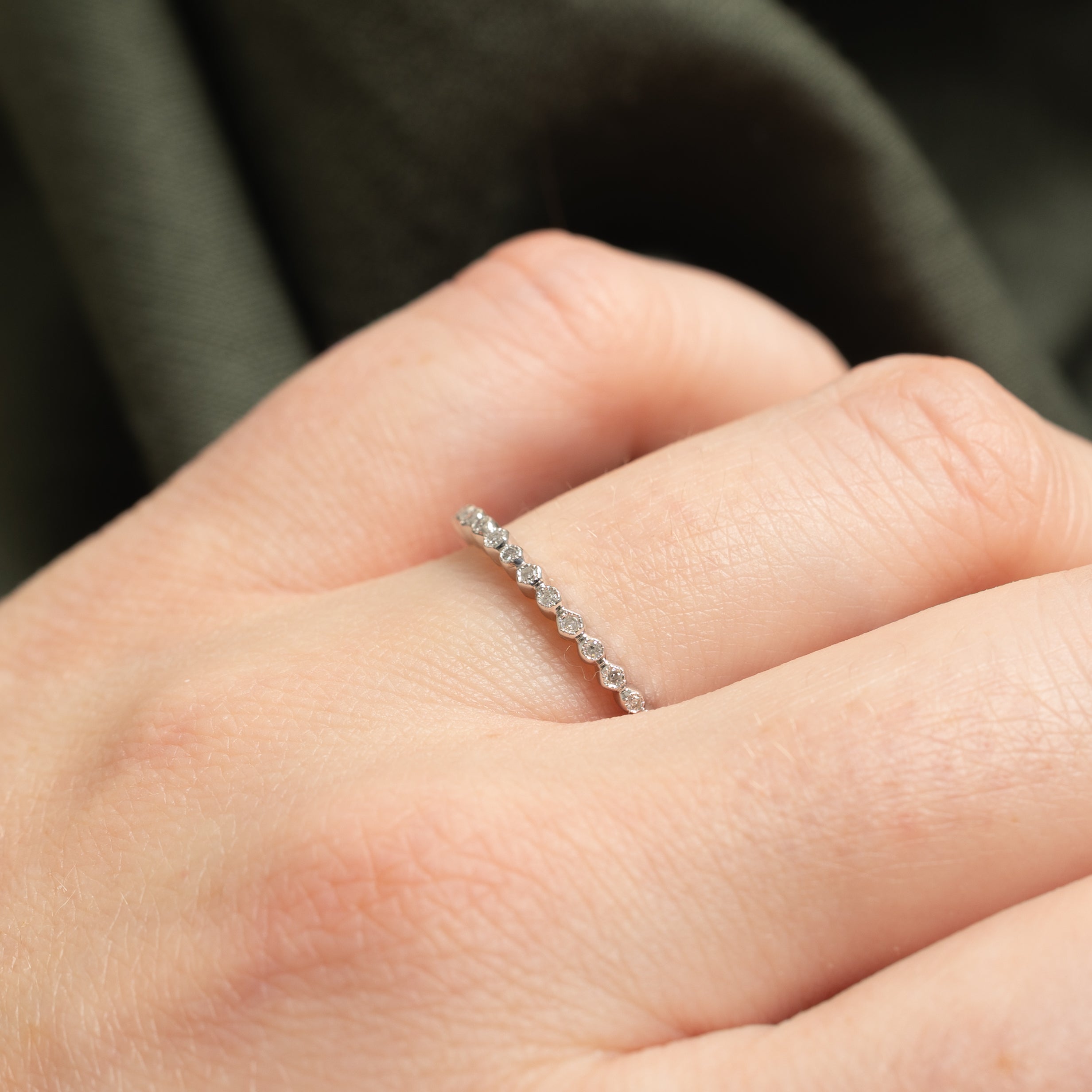 '100 Ways' Art Deco Inspired Diamond Semi-Eternity Band| SZ 6.75