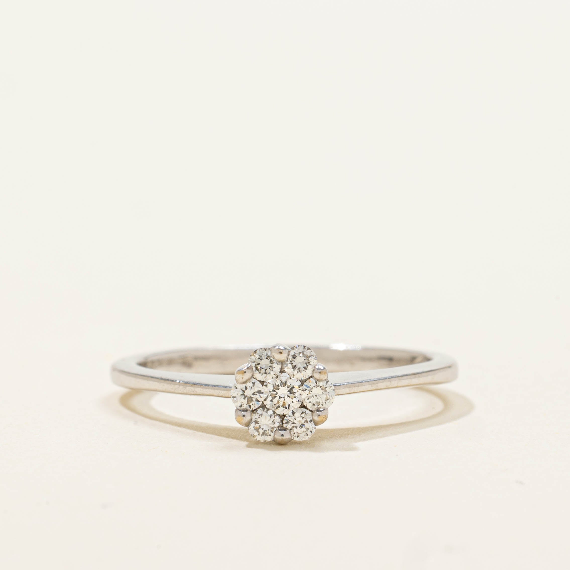 18k Diamond Circle Cluster Ring | SZ 4.75