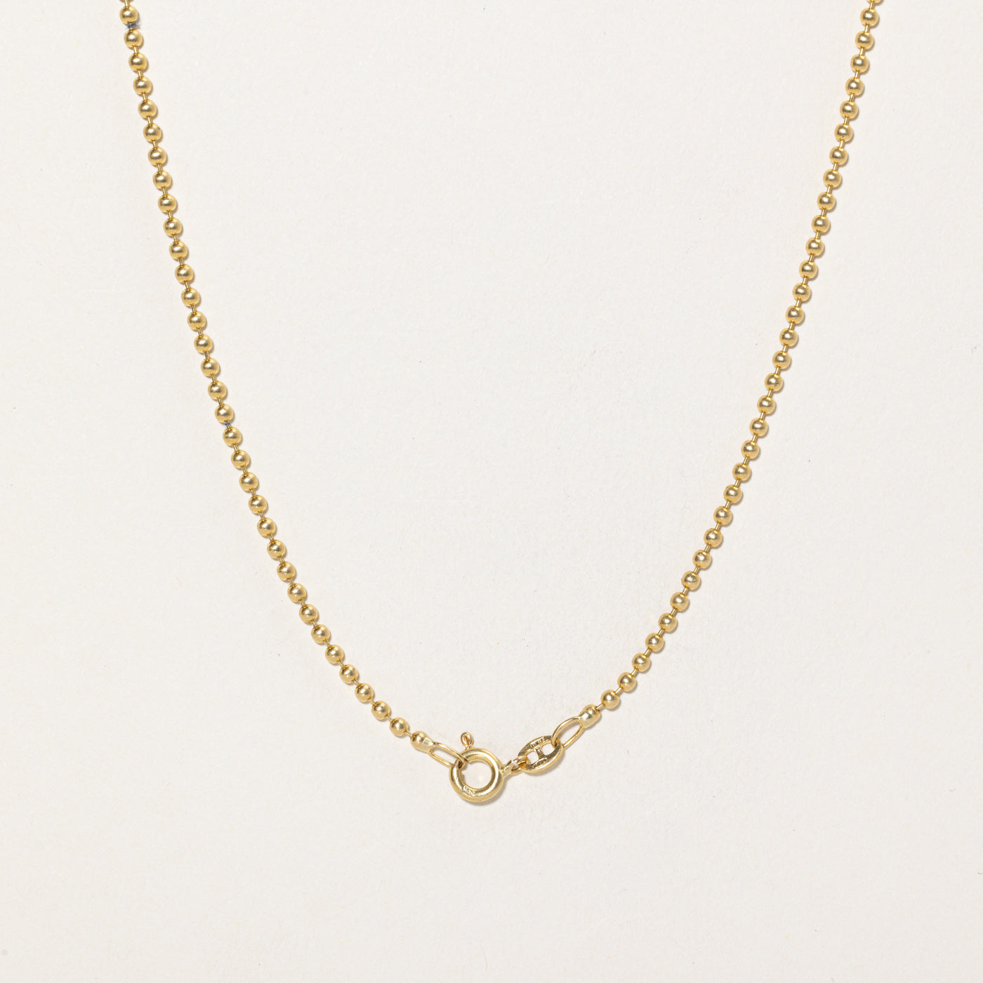 Italian 18K Yellow Gold Ball Beaded Necklace | 20"