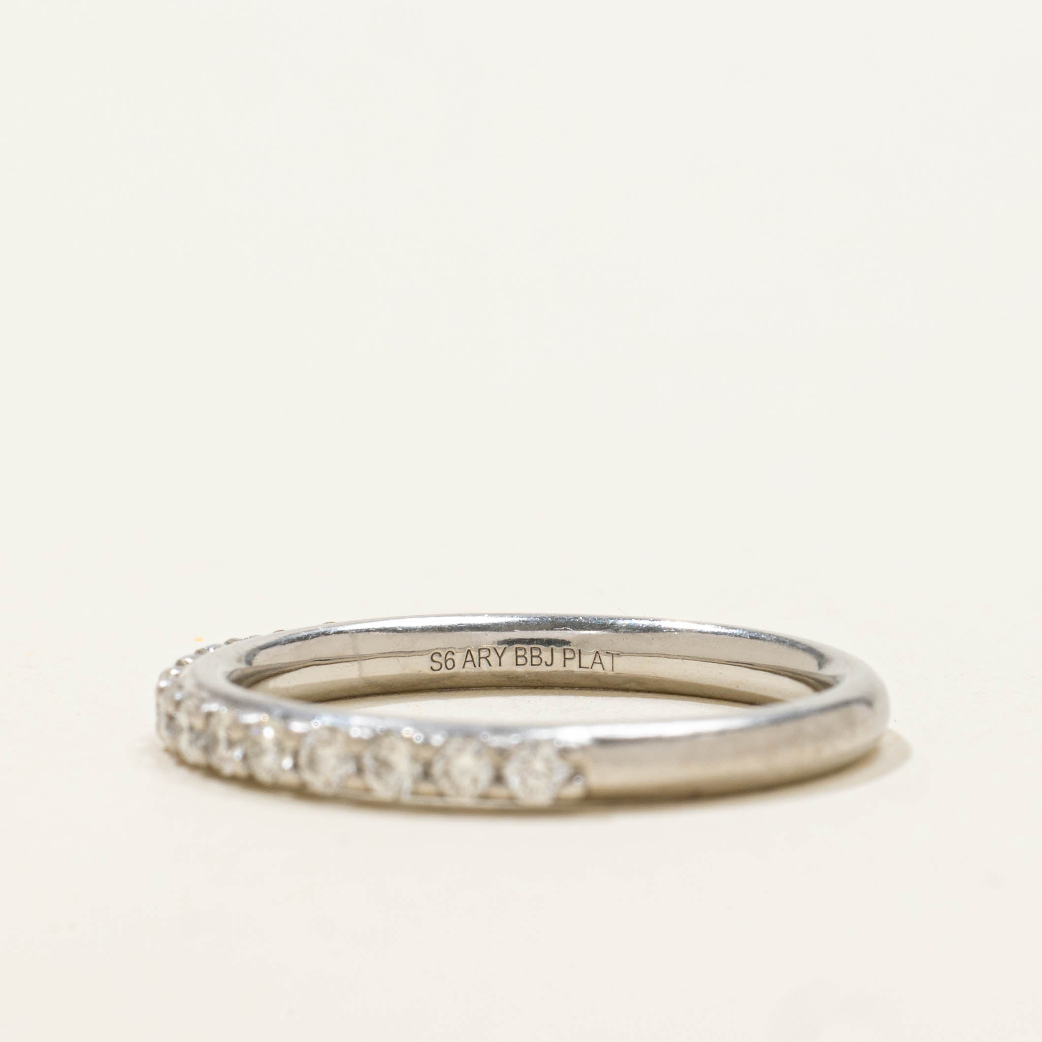 Platinum Semi Eternity Diamond Band | SZ 6