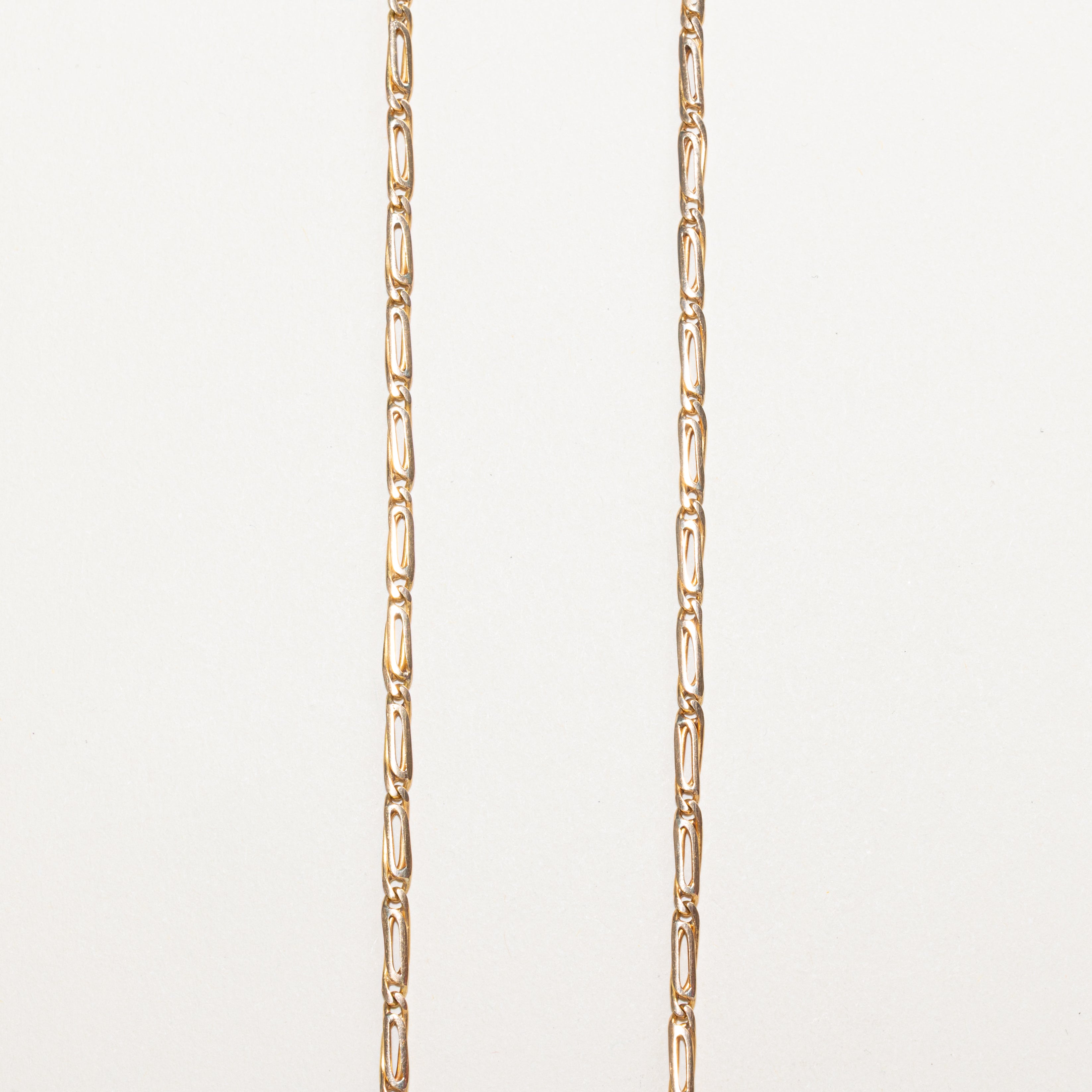 18k Yellow Gold Scroll Link Chain | 22"