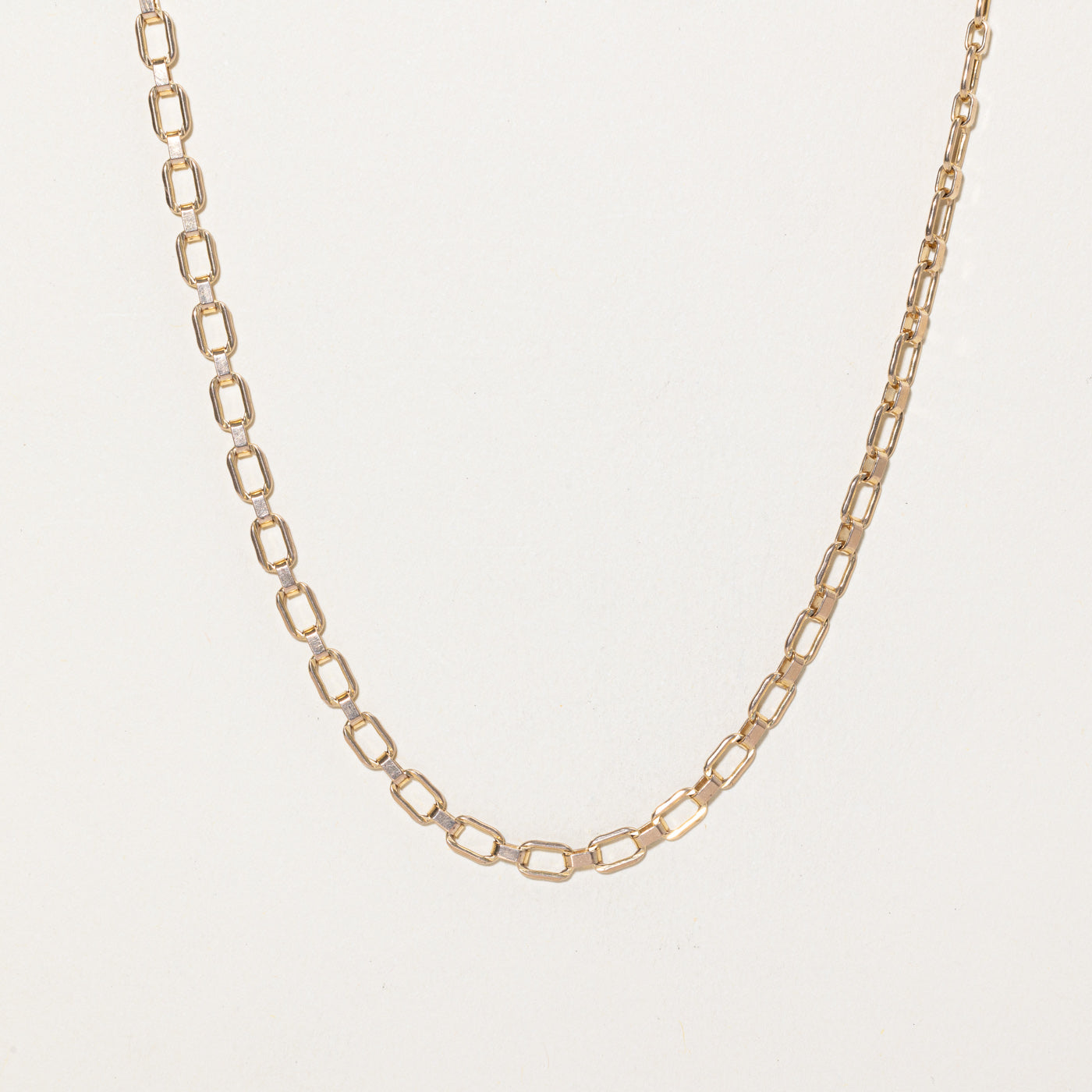 Italian 10K Rose Gold Trombone Chain | 18.5"