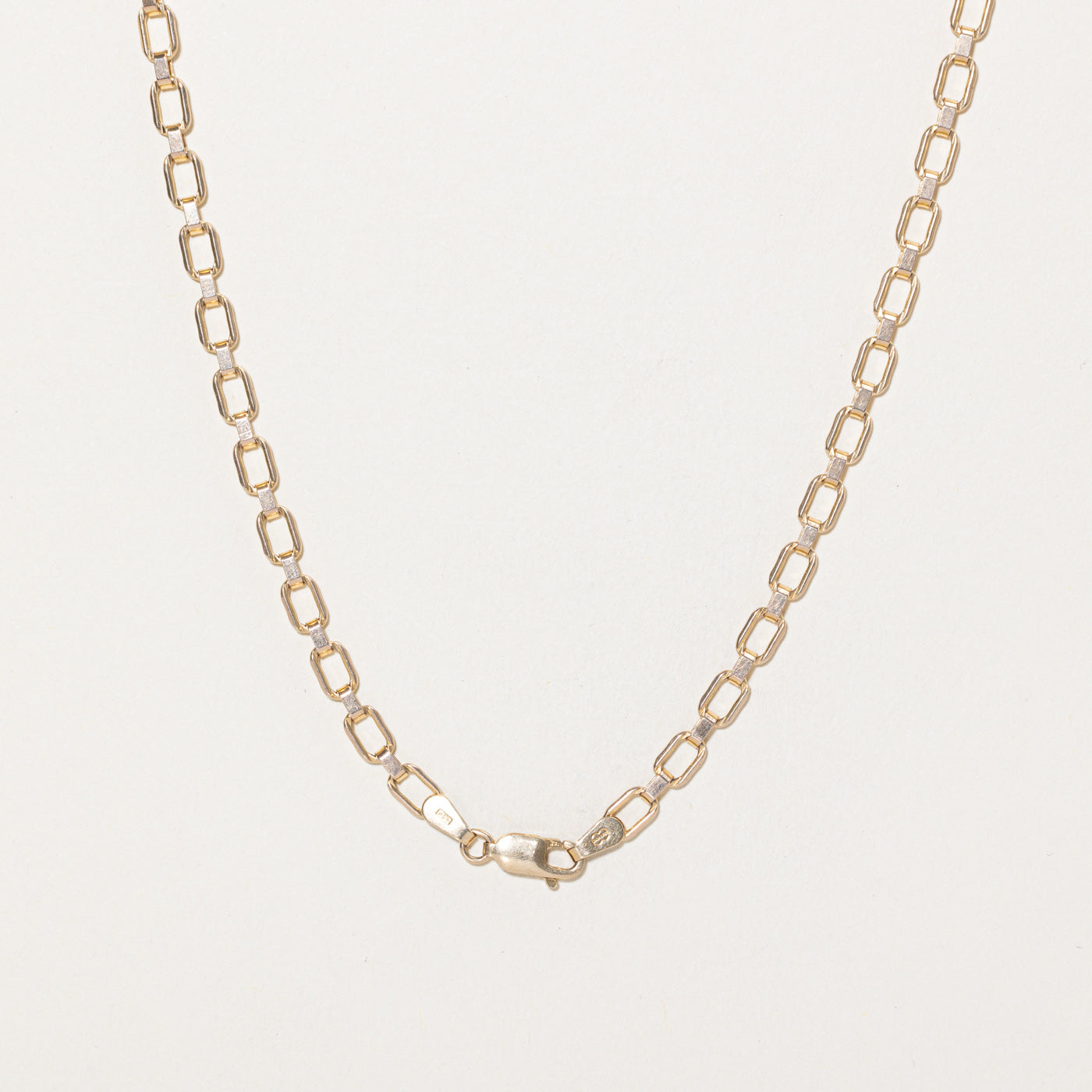 Italian 10K Rose Gold Trombone Chain | 18.5"