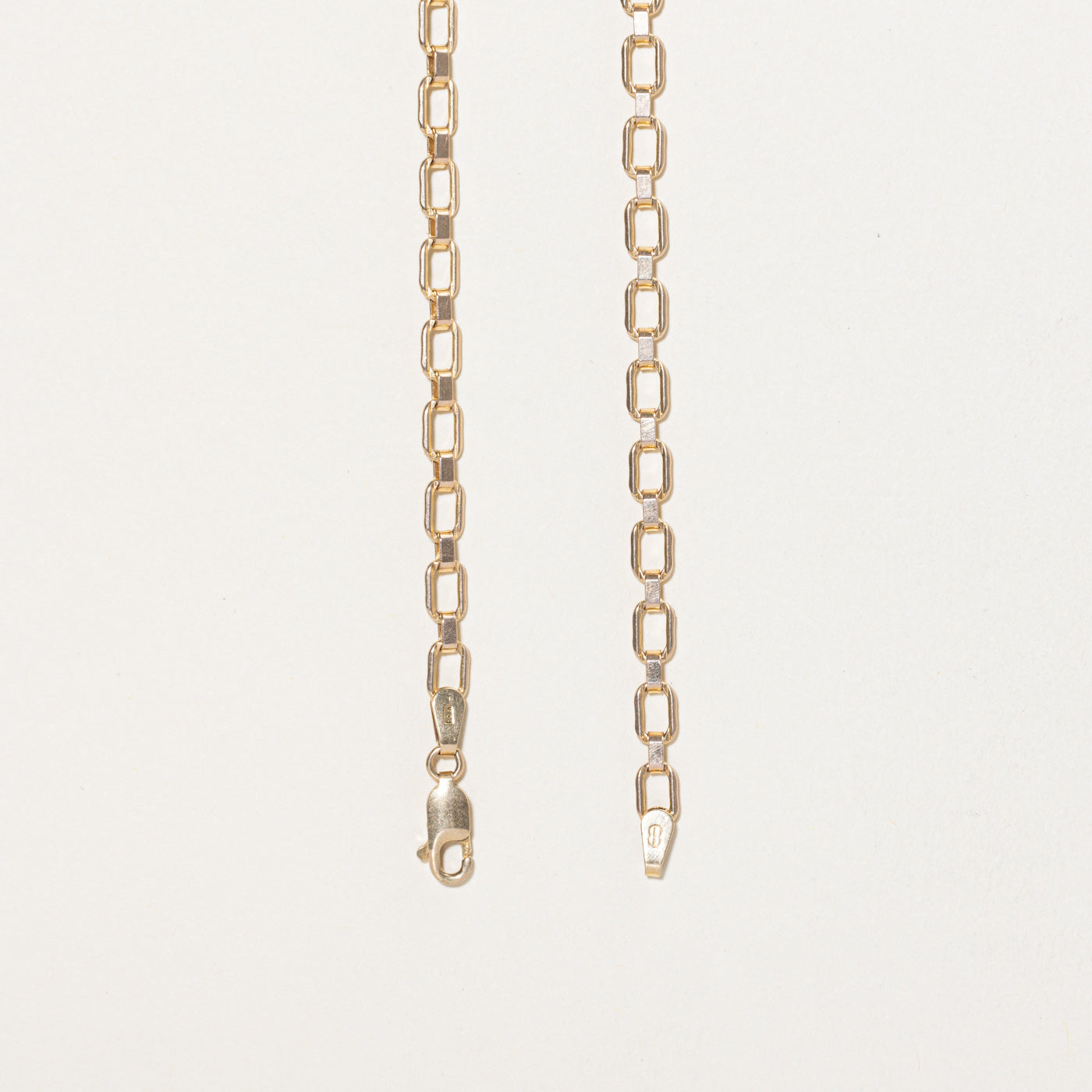Italian 10K Rose Gold Trombone Chain | 18.5"