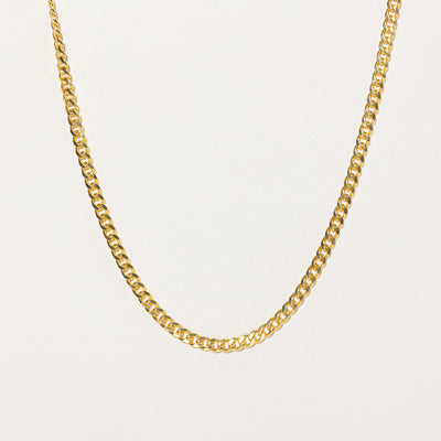 10K Yellow Gold Curb Link Chain | 19.5