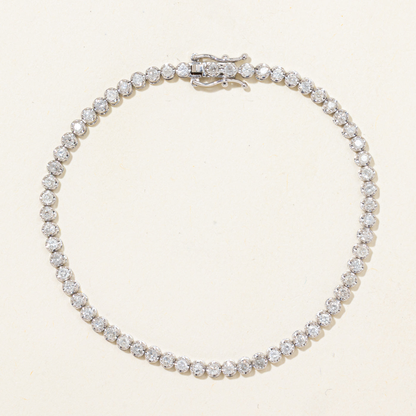 18k White Gold Diamond Tennis Bracelet | 2.00ctw | 7"