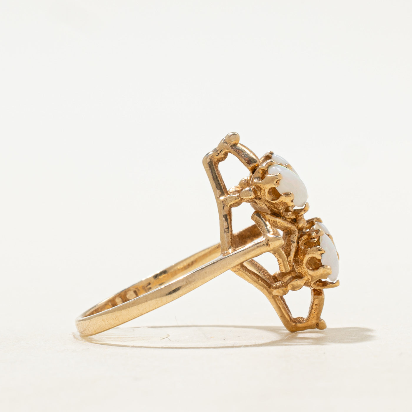 Four Stone Opal Openwork Cocktail Ring | 0.40ctw | SZ 6.25