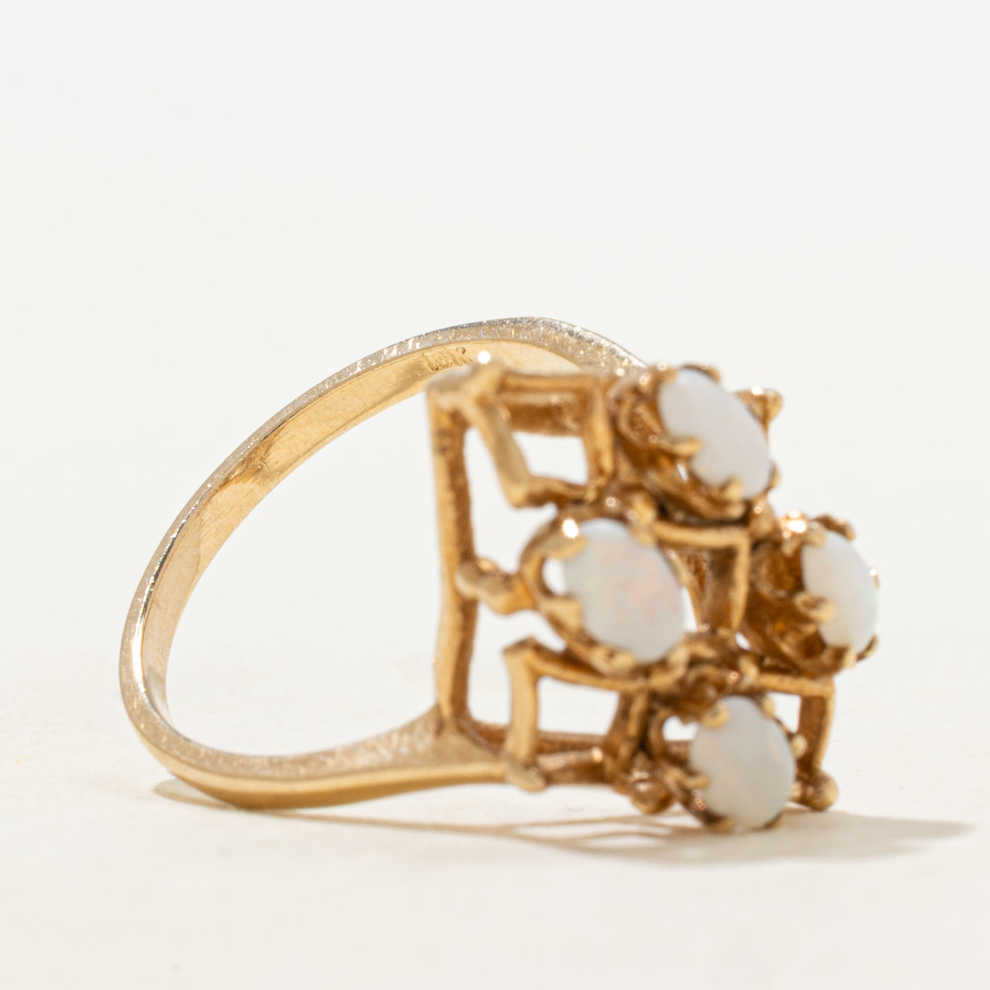 Four Stone Opal Openwork Cocktail Ring | 0.40ctw | SZ 6.25