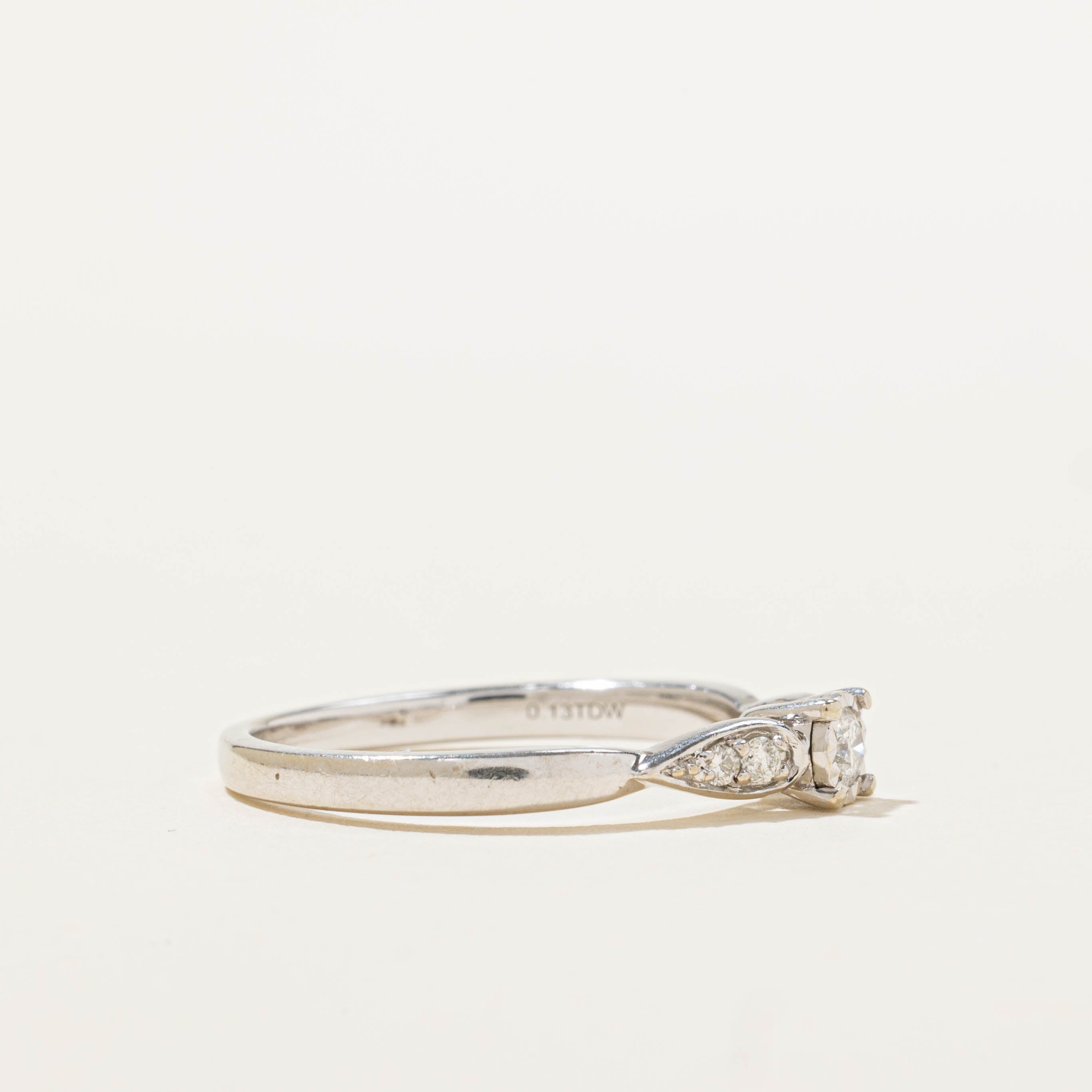 10k Illusion Set Diamond Accented Ring | SZ 7.25