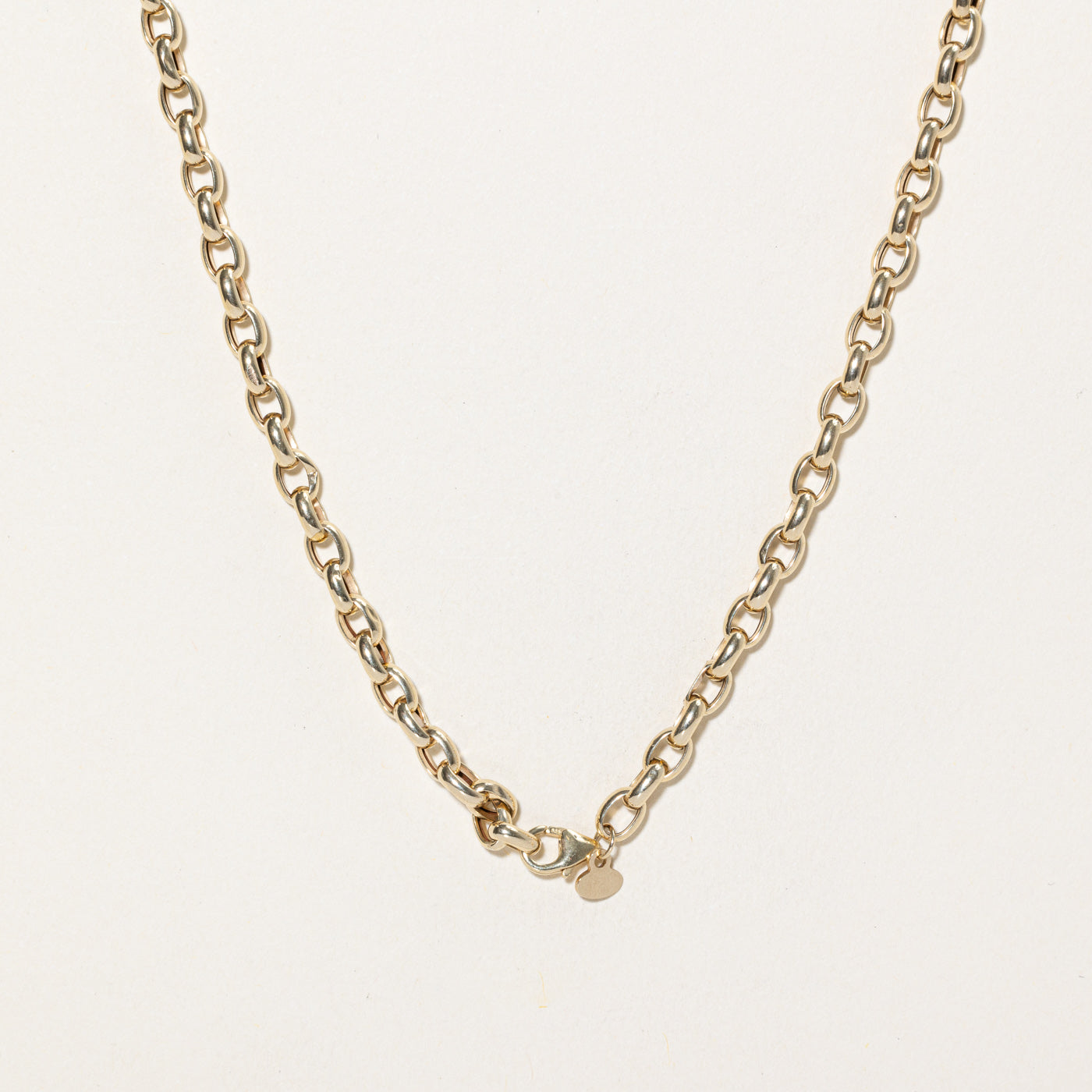Italian 14K Pale Yellow Gold Rolo Chain | 16.5"