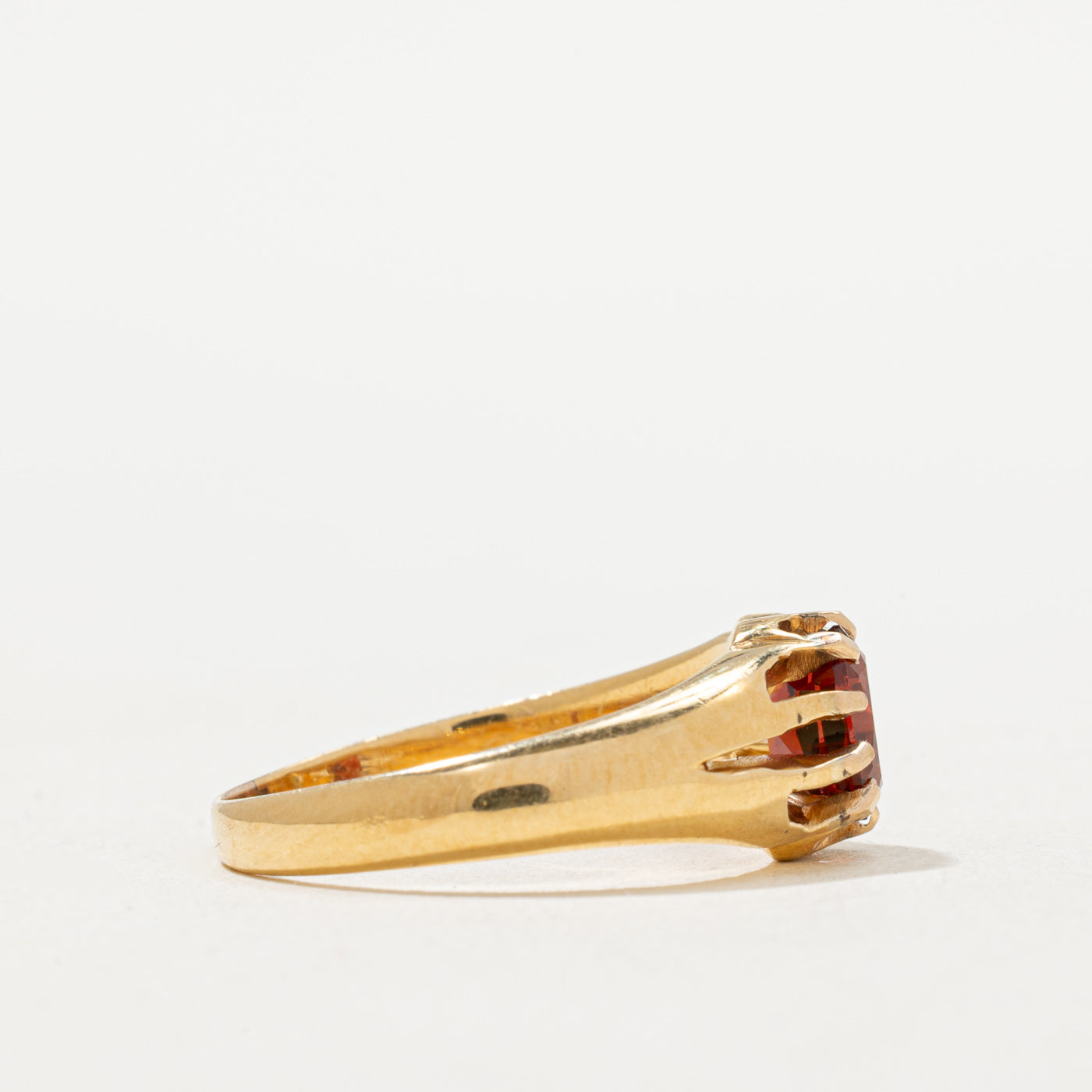 1888 Birmingham Oval Cut Garnet Ring | 0.85ct | SZ 9.5