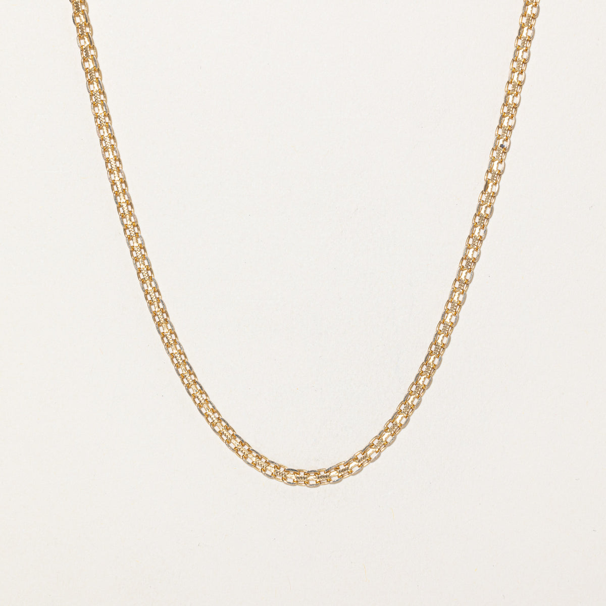 Italian 14K Yellow Gold Bismarck Chain | 16