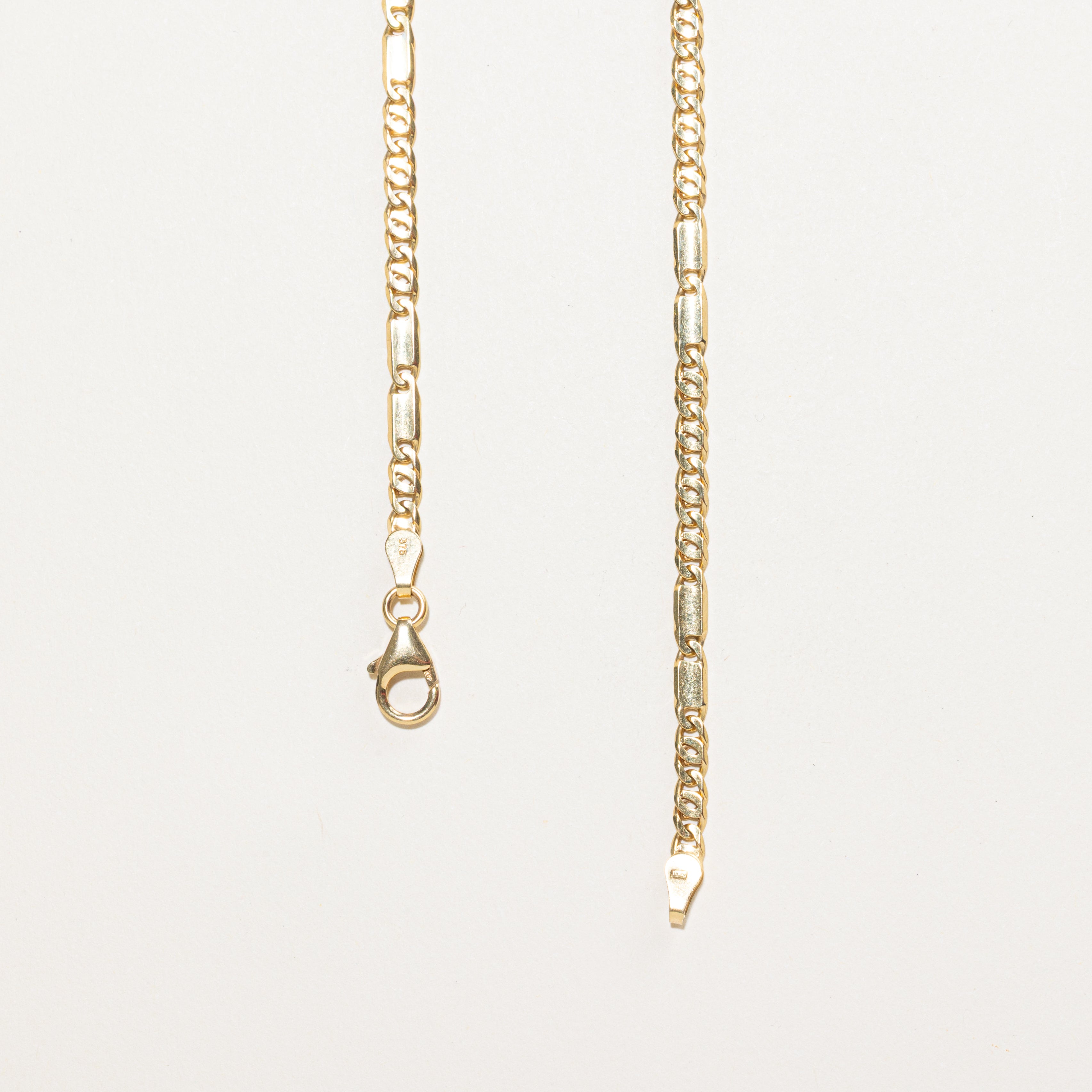 9k Yellow Gold Figarucci Chain | 20"