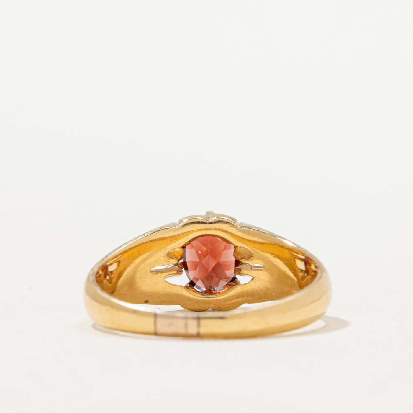 1888 Birmingham Oval Cut Garnet Ring | 0.85ct | SZ 9.5