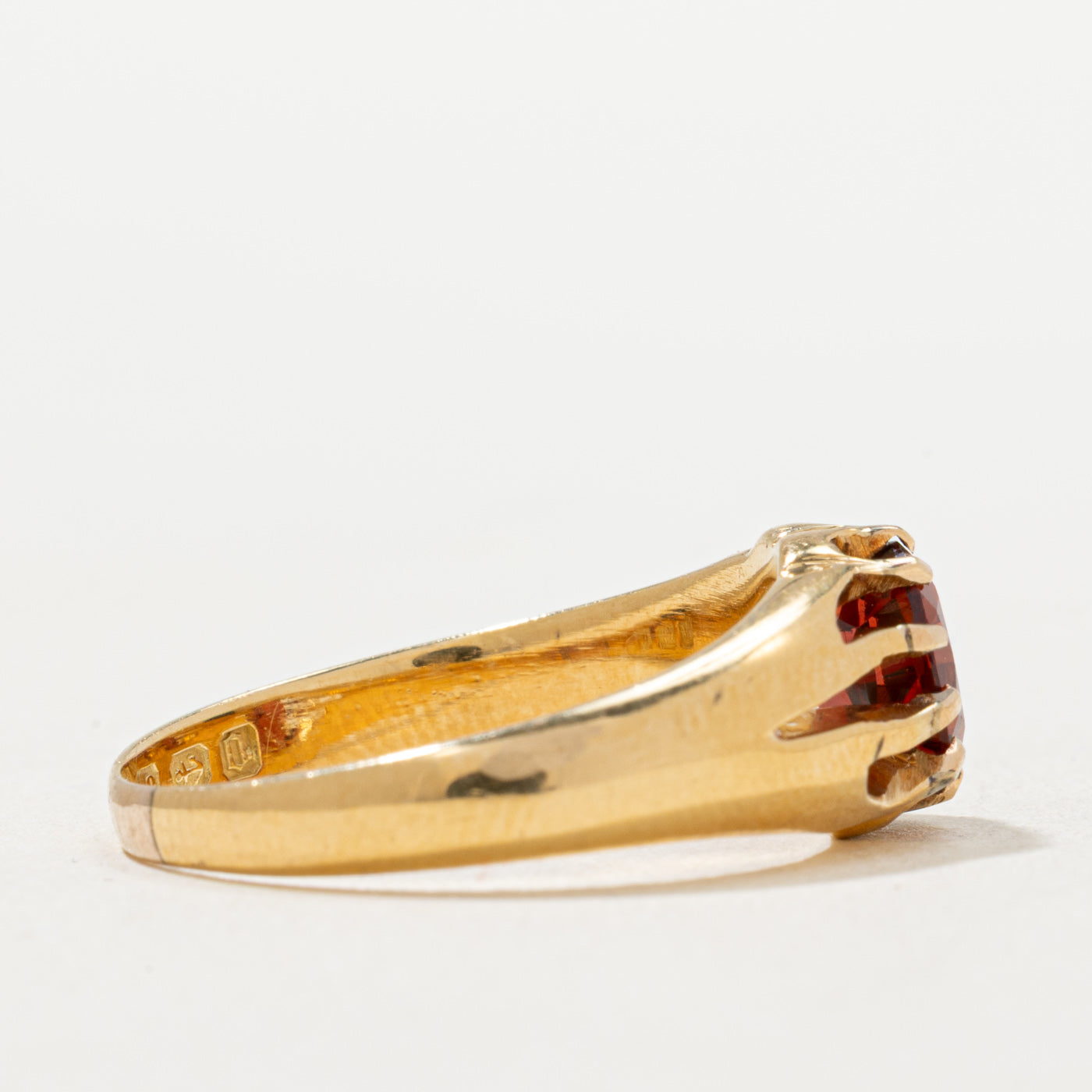 1888 Birmingham Oval Cut Garnet Ring | 0.85ct | SZ 9.5